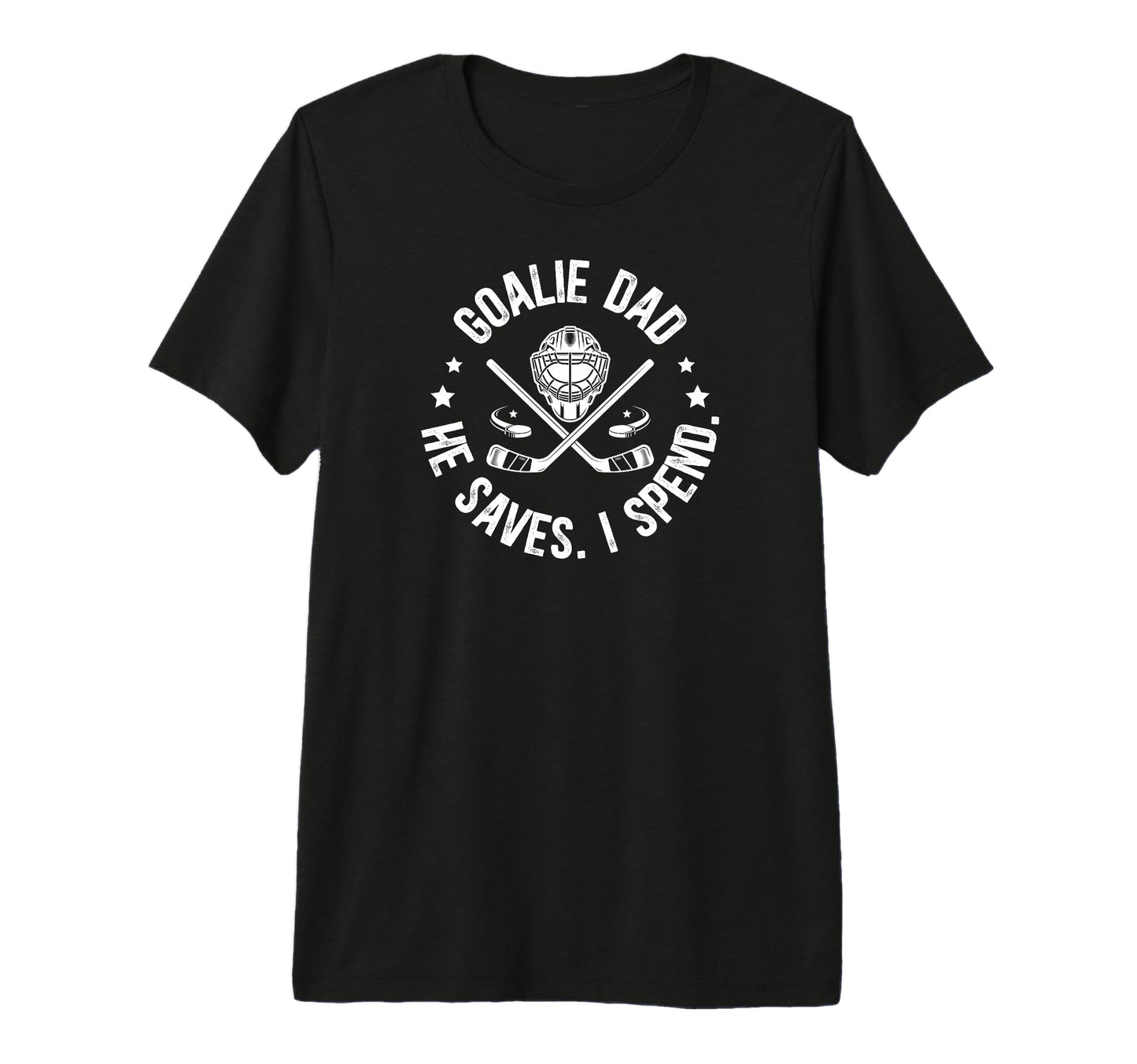 Mens Funny Hockey Goalie Dad Hockey T-Shirt - Custom Art Print Men Women - T-Shirt, Sweatshirt, Hoodie