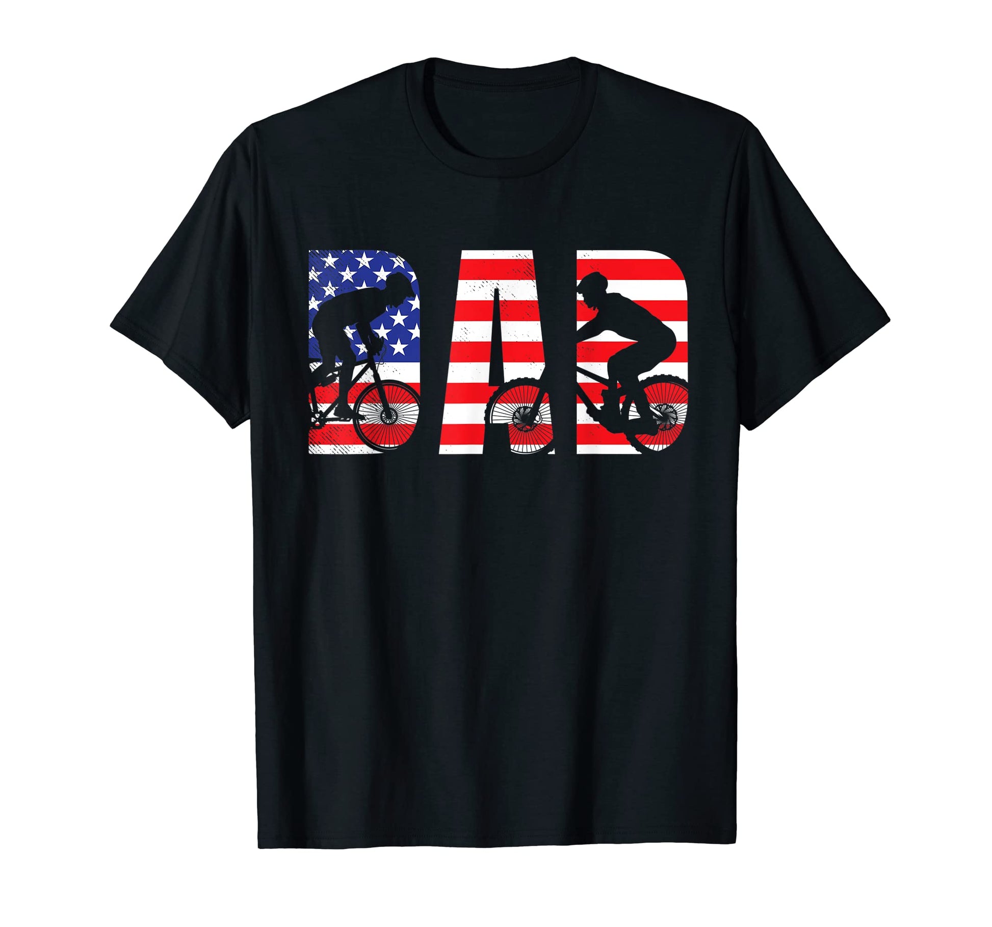 Cycling Or Mtb Dad Mixed Flag Theme T-Shirt - Custom Art Print for Adults - T-Shirt, Sweatshirt, Hoodie