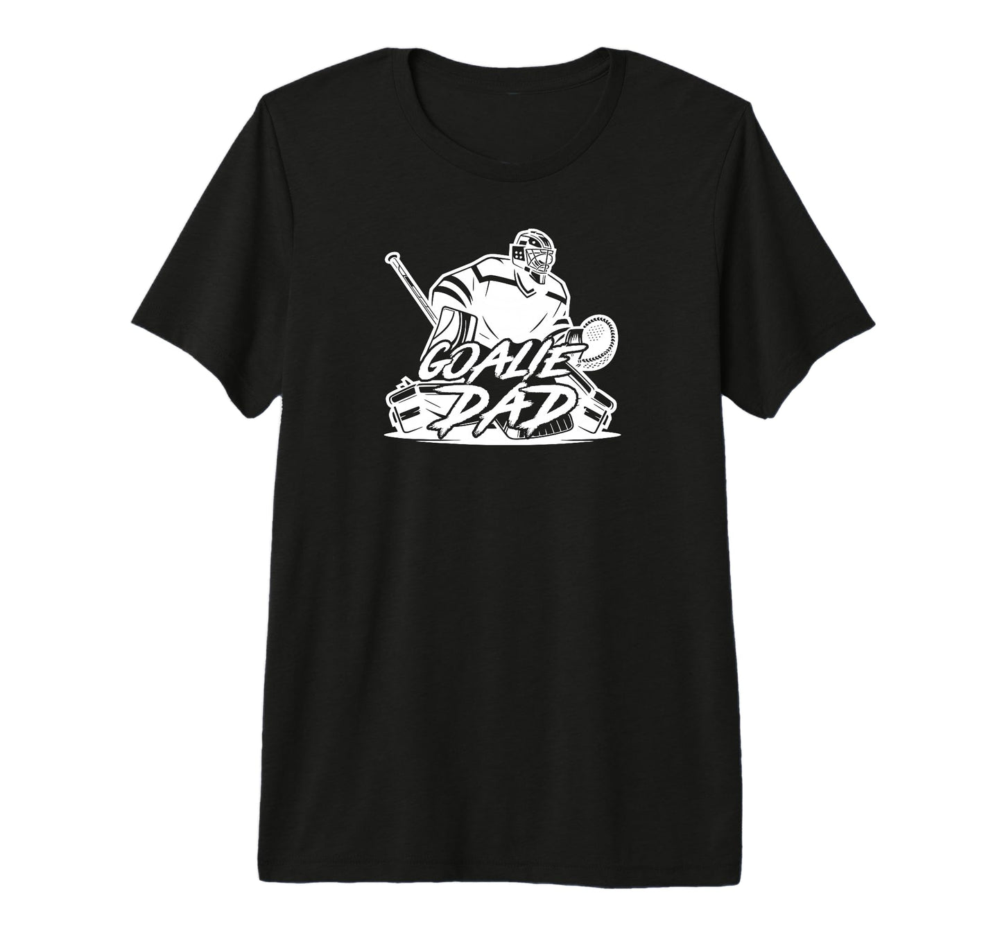 Mens Ice Hockey Goalie Dad Hockey T-Shirt - Casual Everyday Wear Unisex - T-Shirt, Sweatshirt, Hoodie