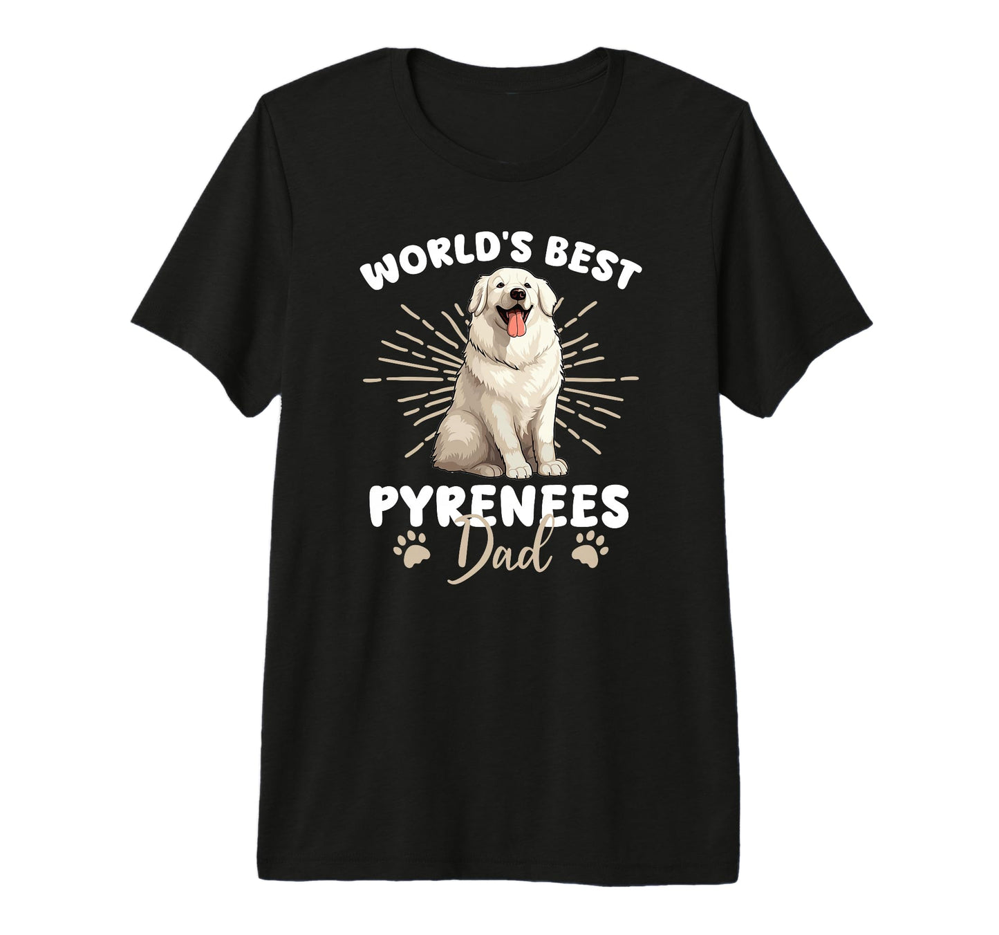 Great Pyrenees Dog Dog Worlds Best T-Shirt - Fun Novelty Design for Adults - T-Shirt, Sweatshirt, Hoodie