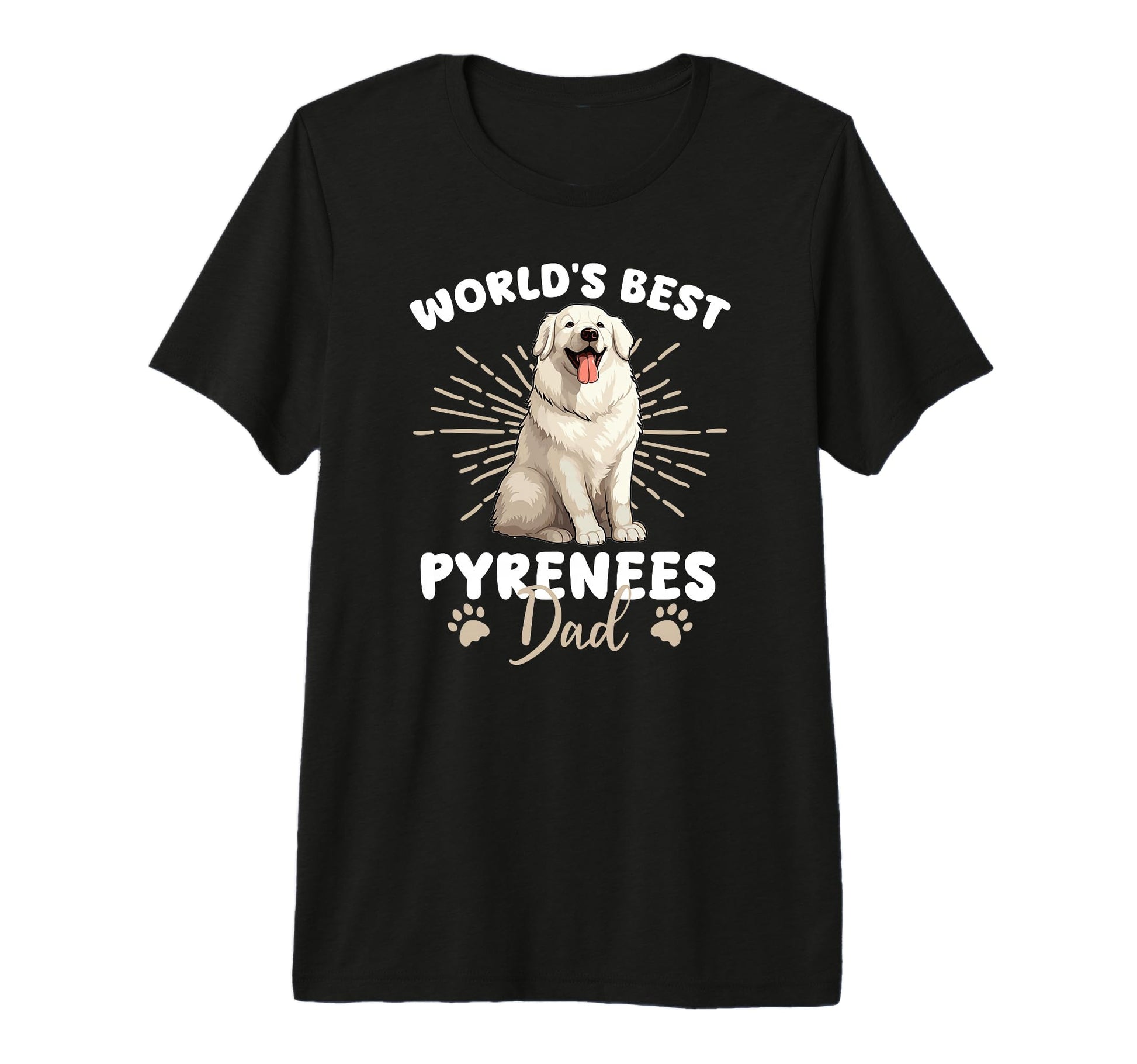 Great Pyrenees Dog Dog Worlds Best T-Shirt - Fun Novelty Design for Adults - T-Shirt, Sweatshirt, Hoodie