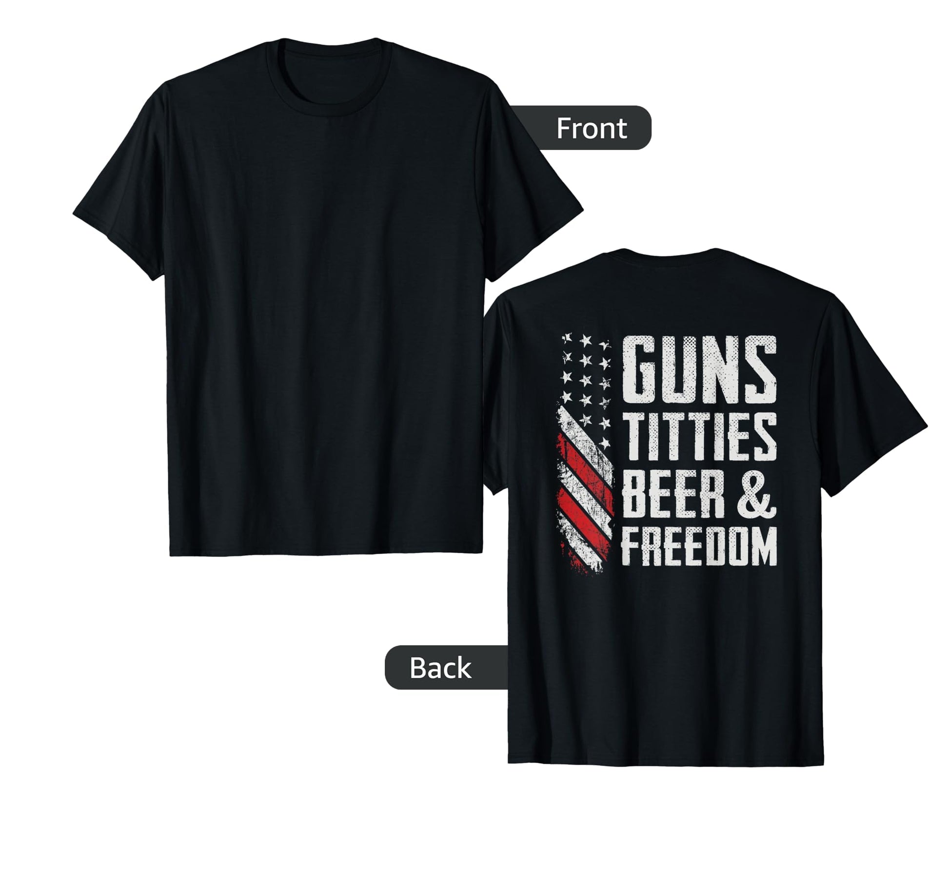 Guns Titties Beer Freedom Funny Gun T-Shirt - Streetwear Style Men Women - T-Shirt, Sweatshirt, Hoodie