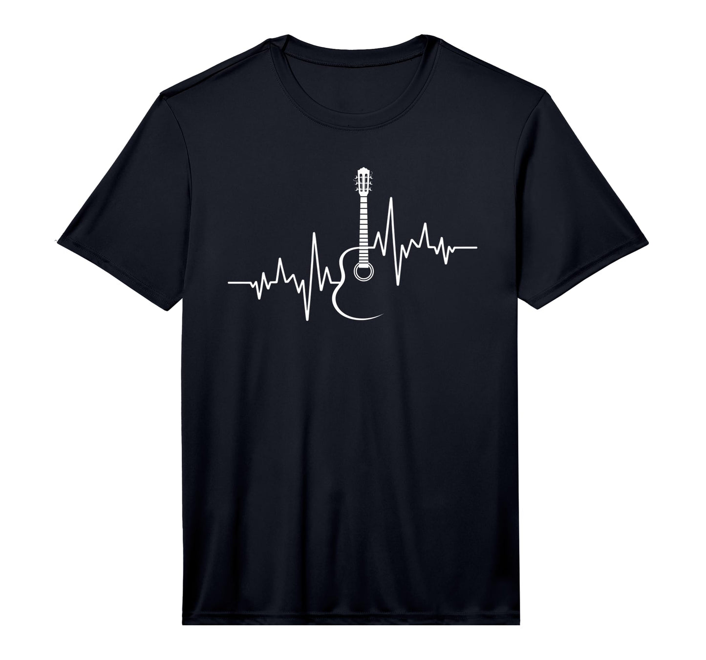 Acoustic Guitar Heartbeat Music T-Shirt - Aesthetic Graphic for Adults - T-Shirt, Sweatshirt, Hoodie
