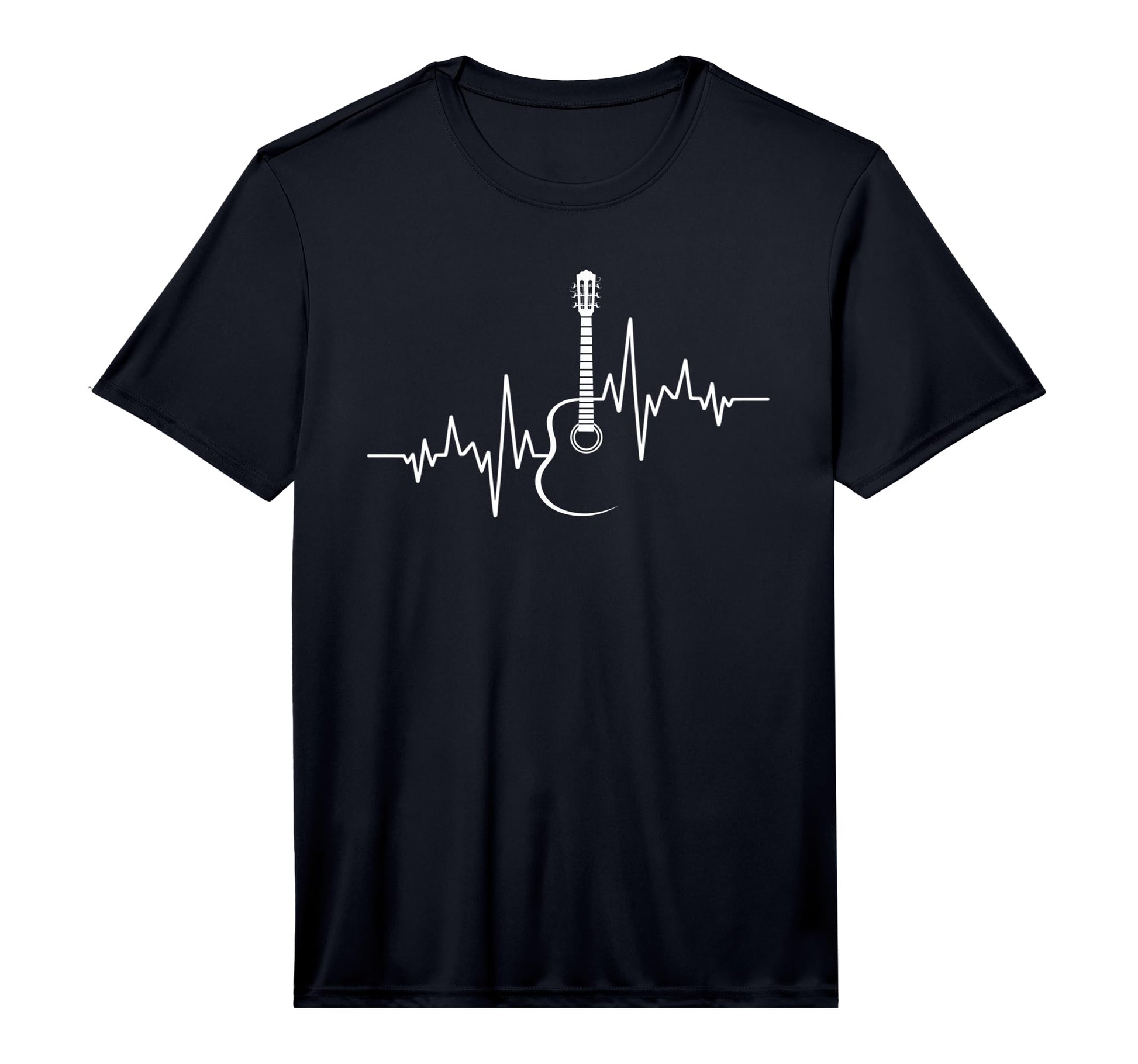 Acoustic Guitar Heartbeat Music T-Shirt - Aesthetic Graphic for Adults - T-Shirt, Sweatshirt, Hoodie