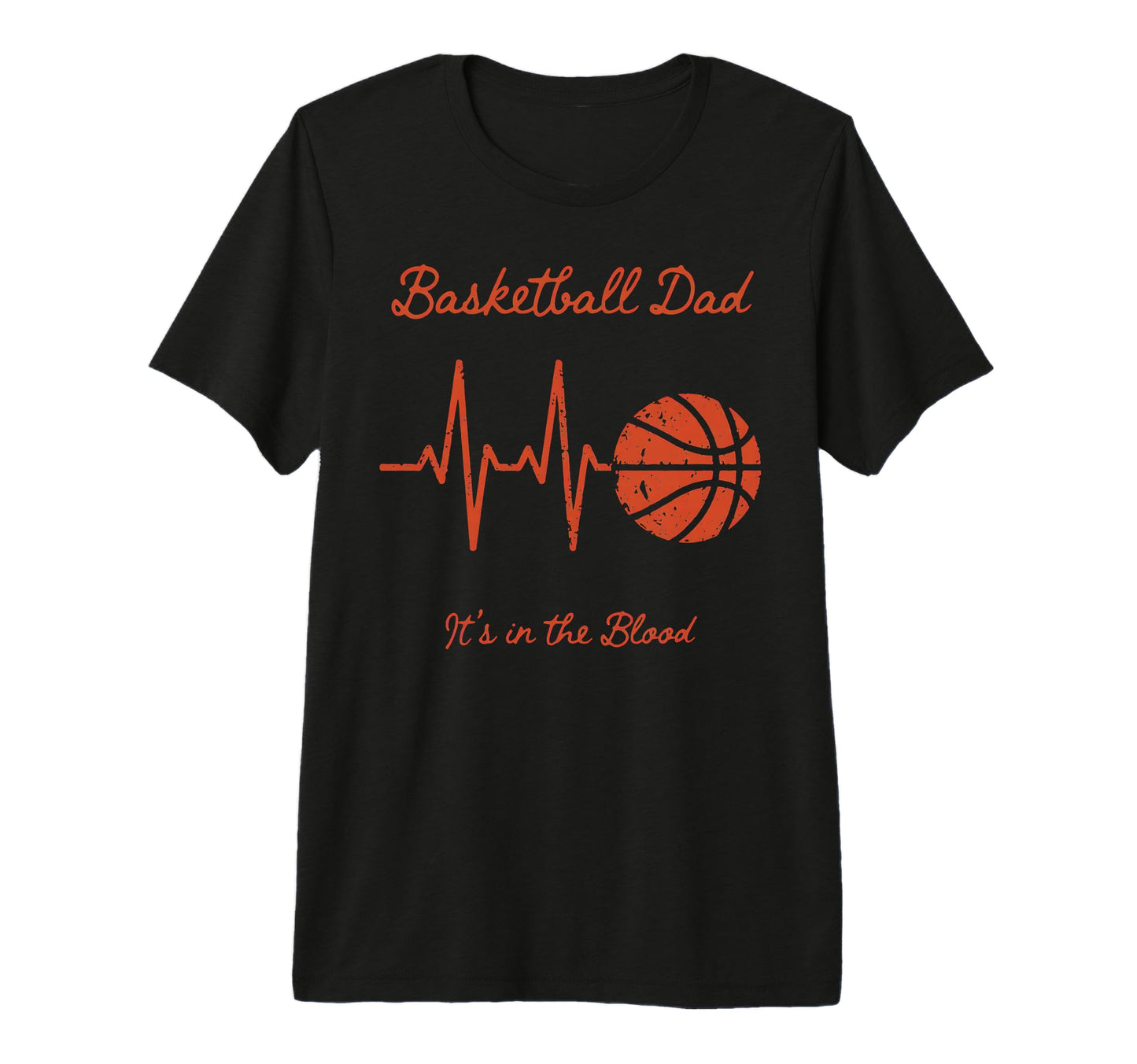 Basketball Heartbeat Basketball T-Shirt - Fun Novelty Design for Adults - T-Shirt, Sweatshirt, Hoodie