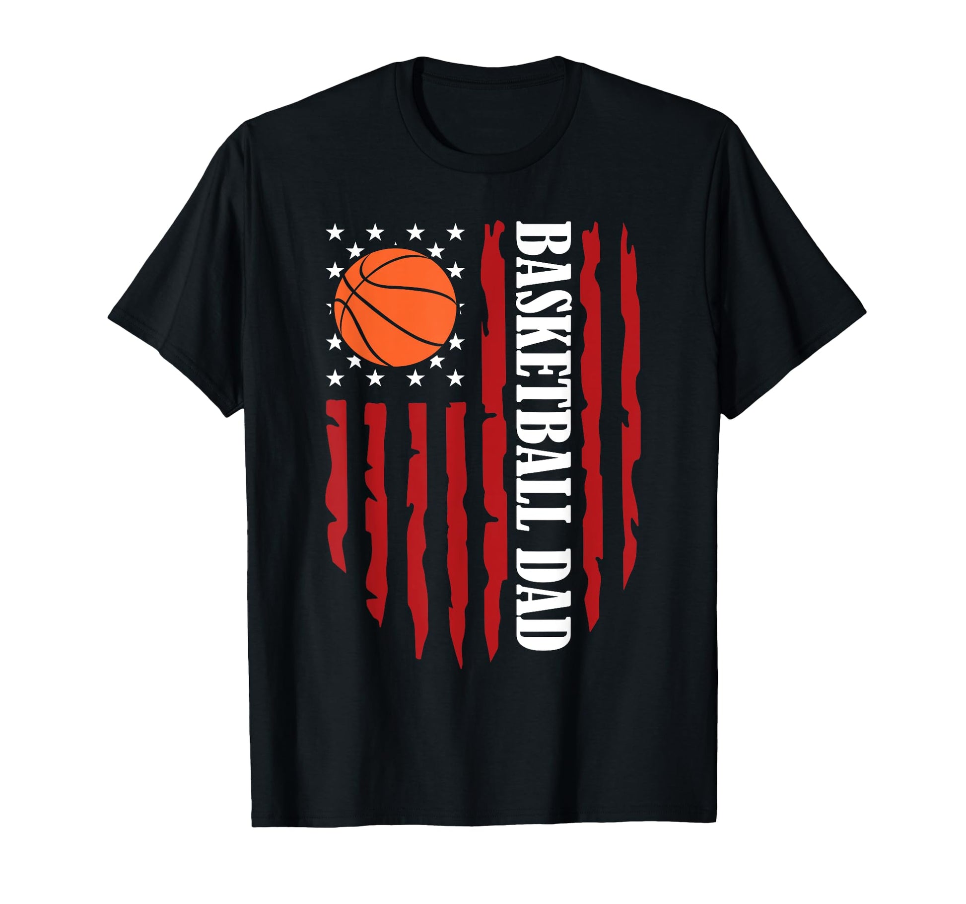 Funny Proud Basketball Dad American Flag T-Shirt - Trendy Graphic Unisex - T-Shirt, Sweatshirt, Hoodie