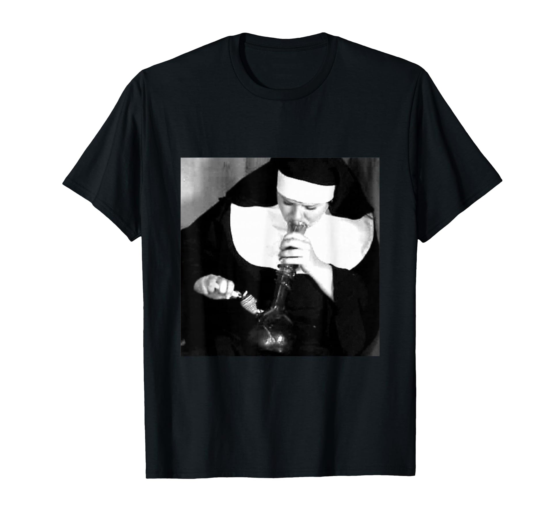 Funny Nun Smoking Bong Funny Nuns T-Shirt - Novelty Apparel Men Women - T-Shirt, Sweatshirt, Hoodie