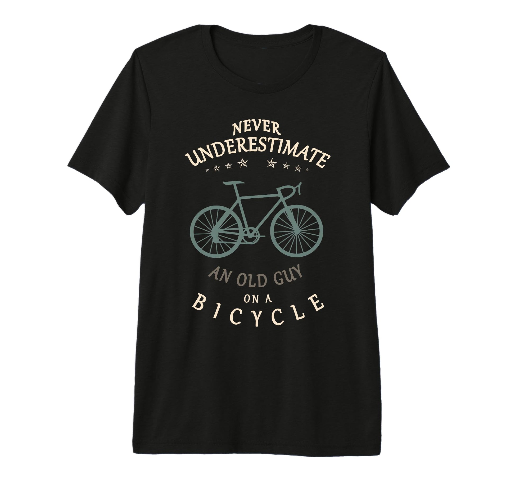 Mens Bike Cycling Never Underestimate T-Shirt - Unique Graphic Men Women - T-Shirt, Sweatshirt, Hoodie