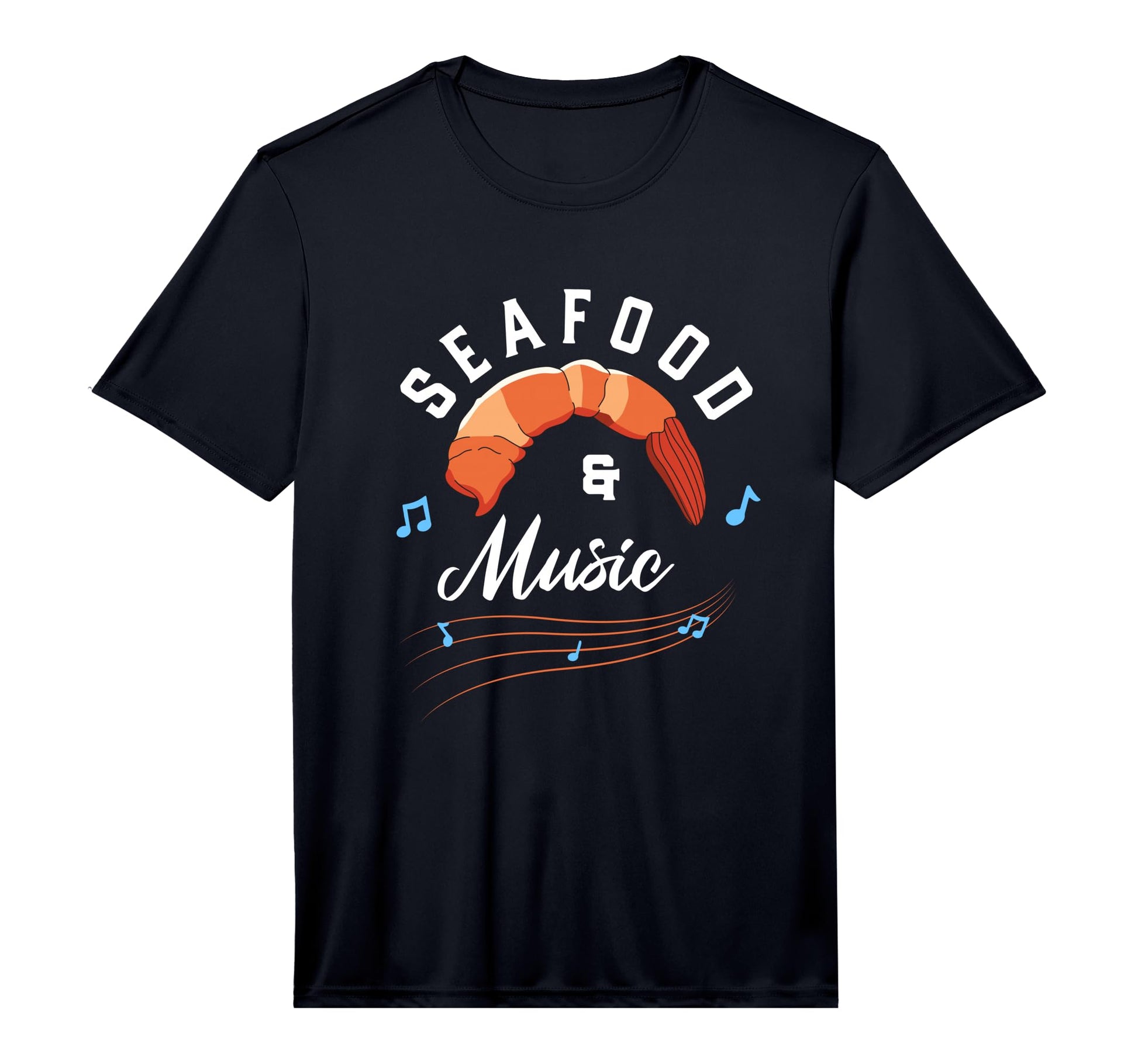 Seafood And Music Notes Musician T-Shirt - Minimalist Print Men Women - T-Shirt, Sweatshirt, Hoodie