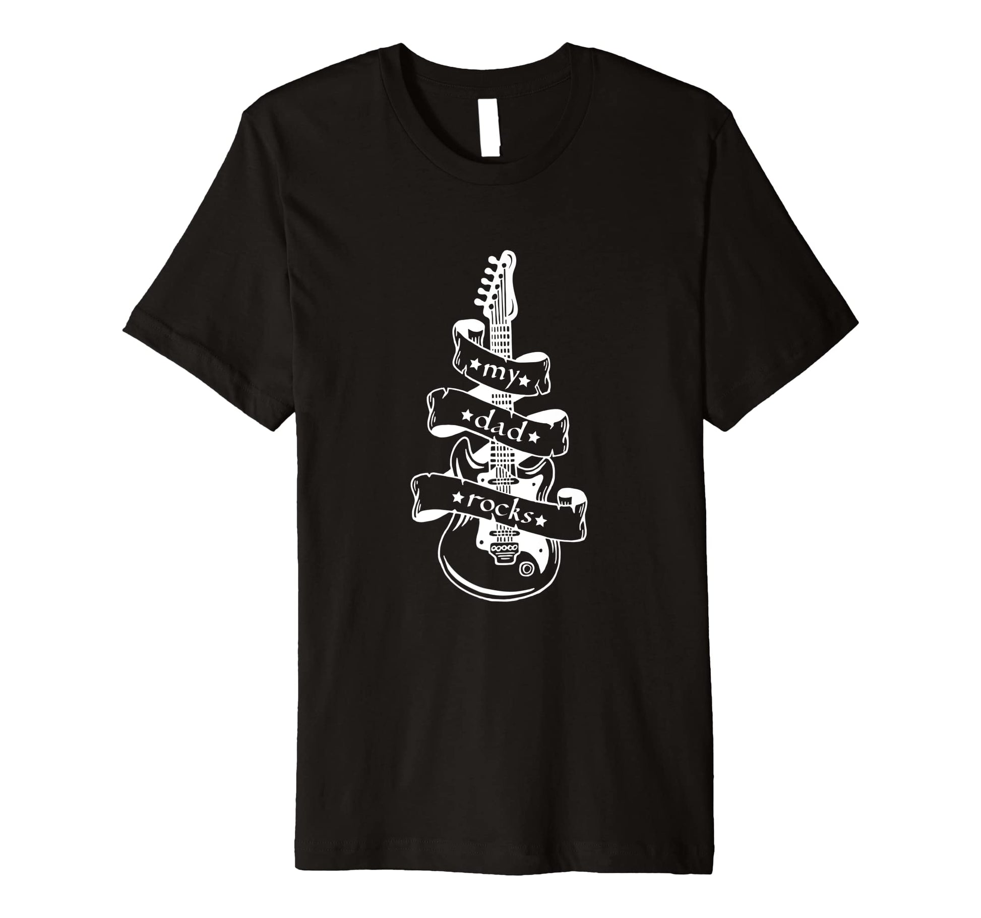 My Dad Rocks Funny Guitar Daddy T-Shirt - Minimalist Print Men Women - T-Shirt, Sweatshirt, Hoodie