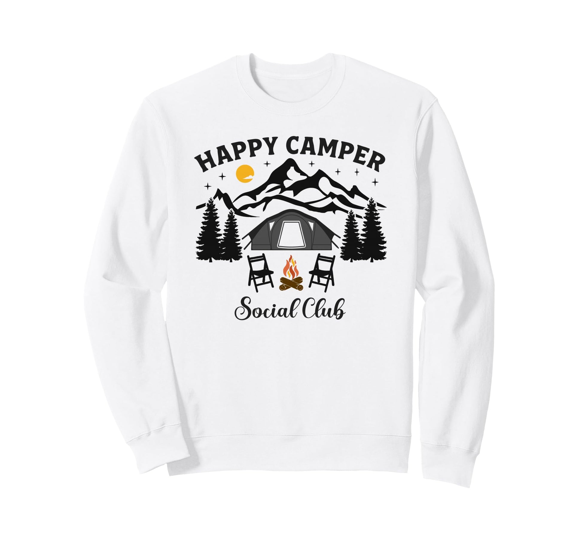 Happy Camper Social Club Funny Sweatshirt - Streetwear Style Men Women - T-Shirt, Sweatshirt, Hoodie