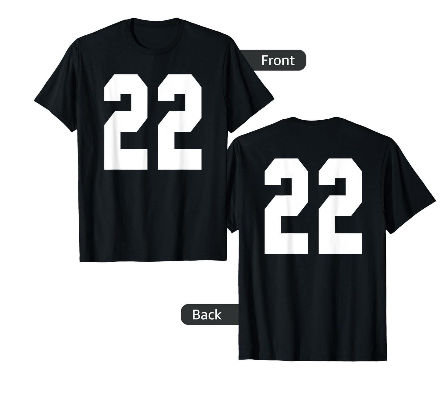 22 Team Sports Jersey Front Back T-Shirt - Streetwear Style for Adults - T-Shirt, Sweatshirt, Hoodie