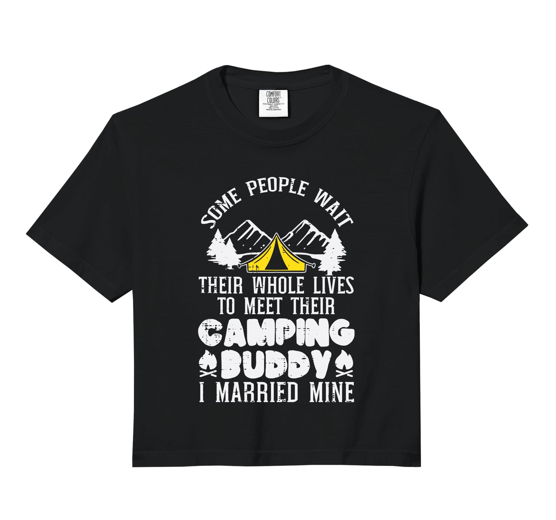 Camping Buddy I Married Mine Camper Sweatshirt - Graphic Print Unisex - T-Shirt, Sweatshirt, Hoodie