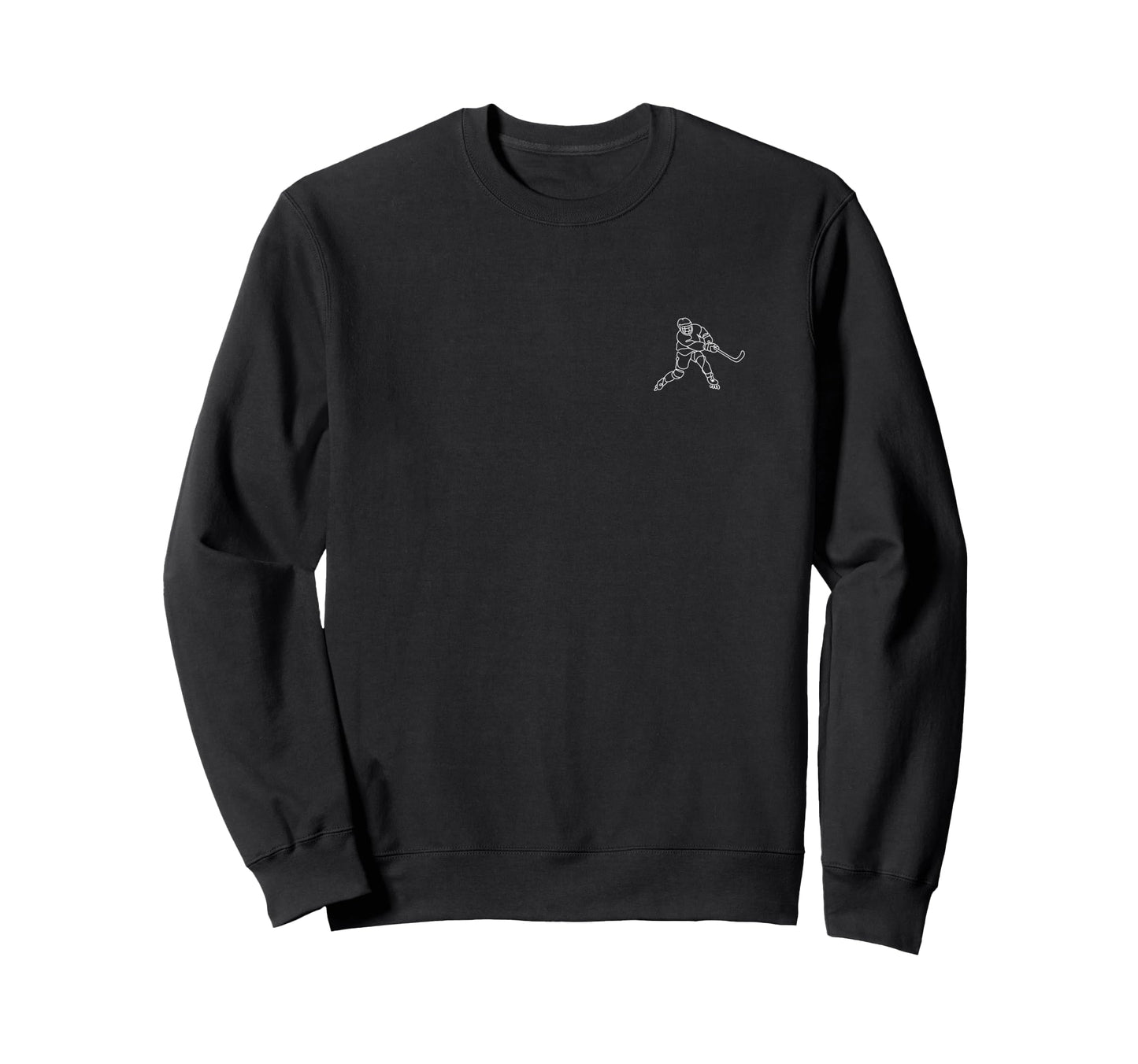 Roller Hockey Minimalist Black And White Sweatshirt - Graphic Print Unisex - T-Shirt, Sweatshirt, Hoodie