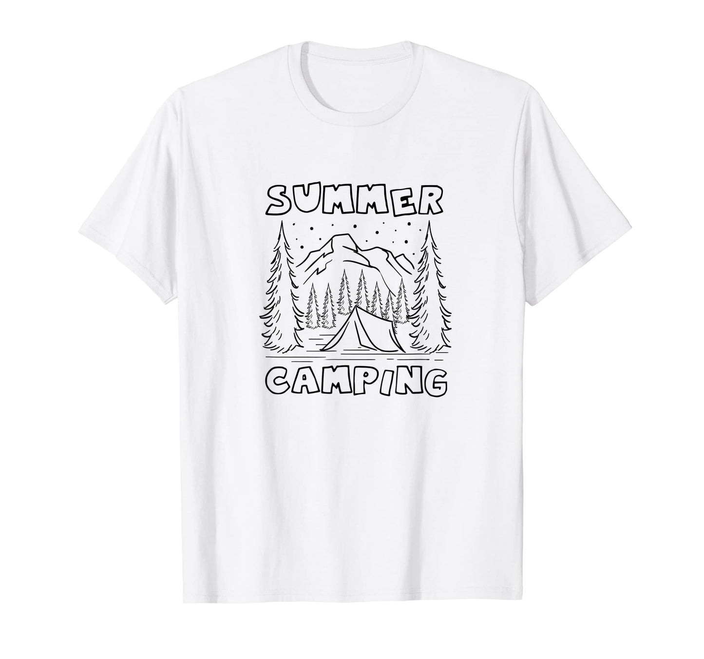 Camping Hiking Nature Mountains Camper T-Shirt - Novelty Apparel for Adults - T-Shirt, Sweatshirt, Hoodie