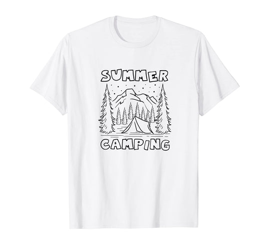 Camping Hiking Nature Mountains Camper T-Shirt - Novelty Apparel for Adults - T-Shirt, Sweatshirt, Hoodie