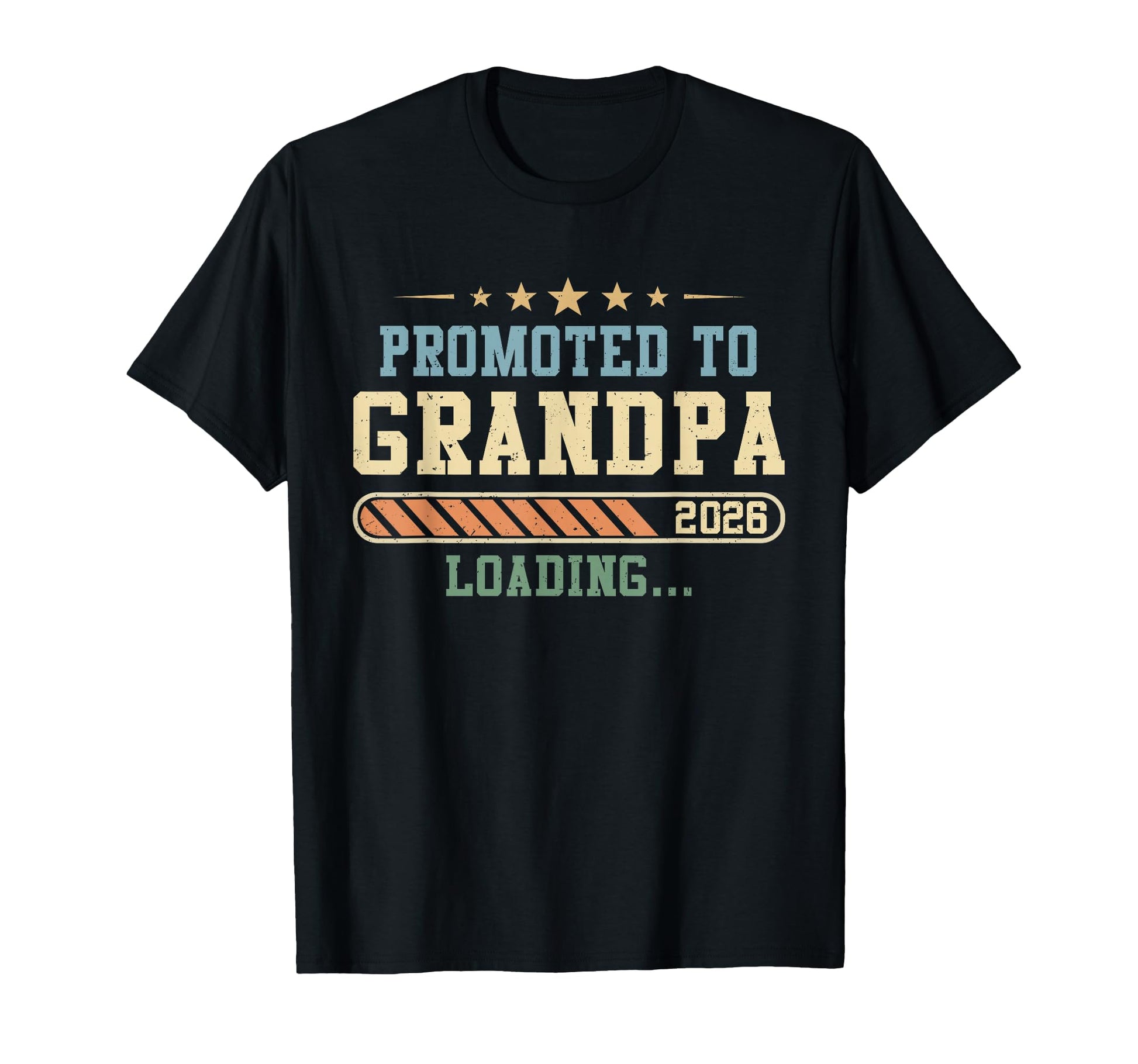 Promoted To Grandpa 2026 Loading T-Shirt - Custom Art Print Unisex - T-Shirt, Sweatshirt, Hoodie
