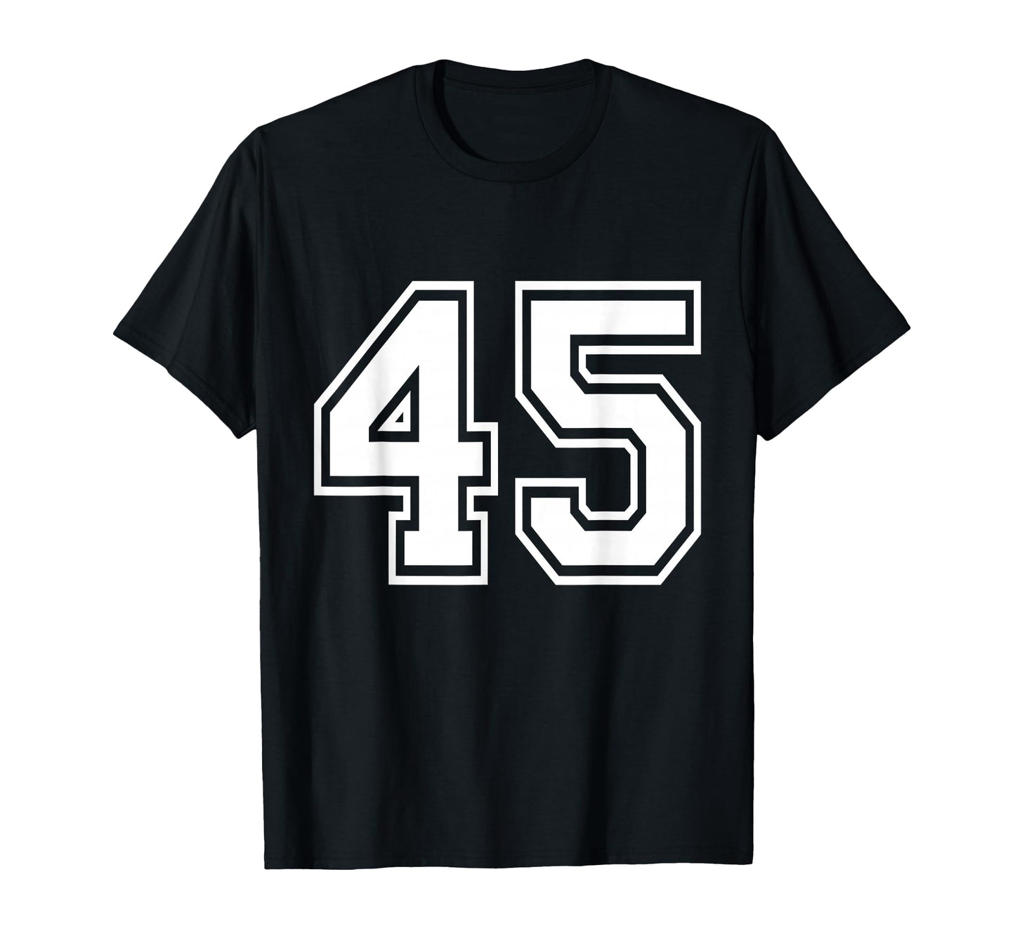 Number 45 Varsity Sports Team Jersey T-Shirt - Trendy Graphic for Adults - T-Shirt, Sweatshirt, Hoodie