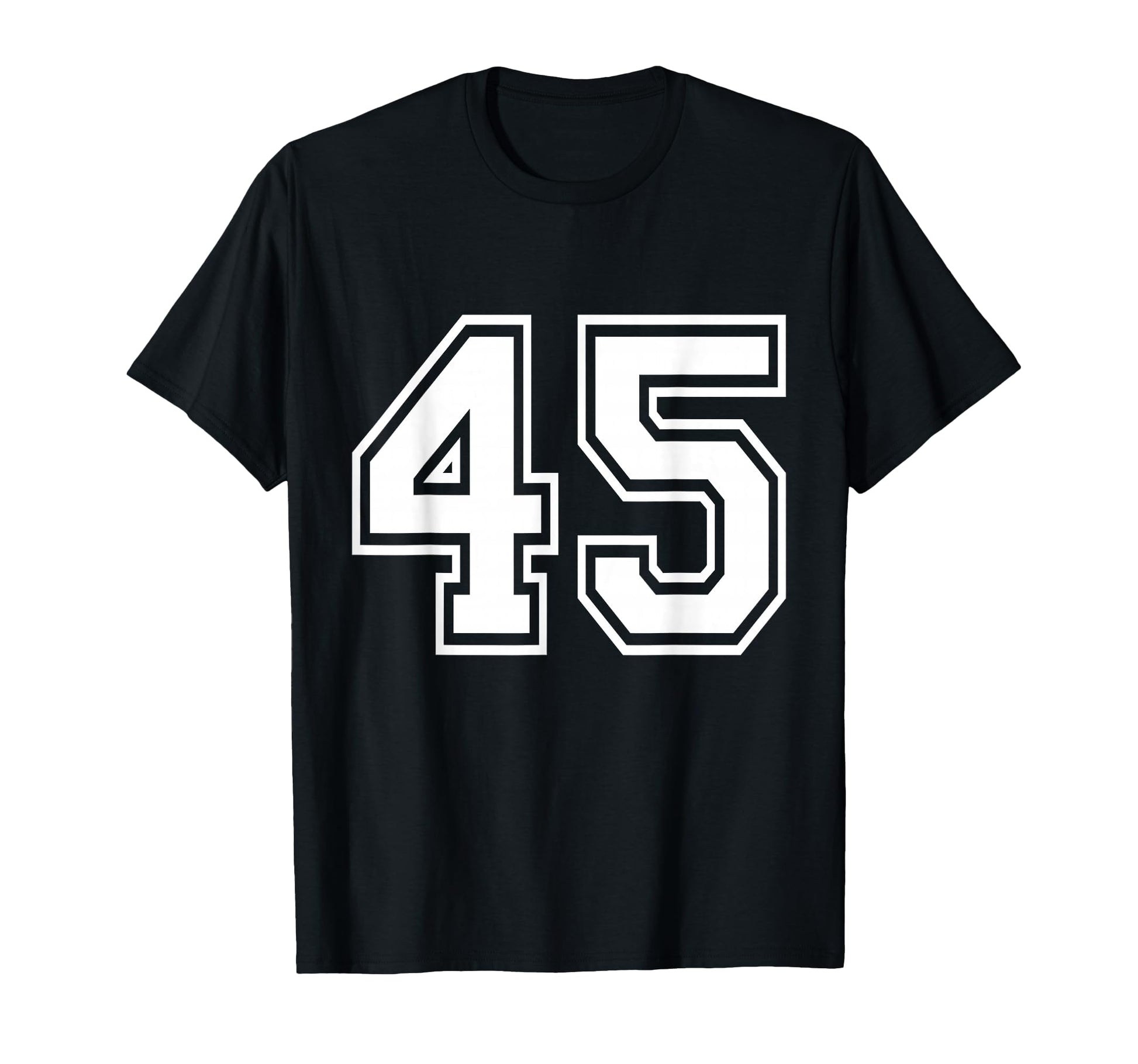 Number 45 Varsity Sports Team Jersey T-Shirt - Trendy Graphic for Adults - T-Shirt, Sweatshirt, Hoodie