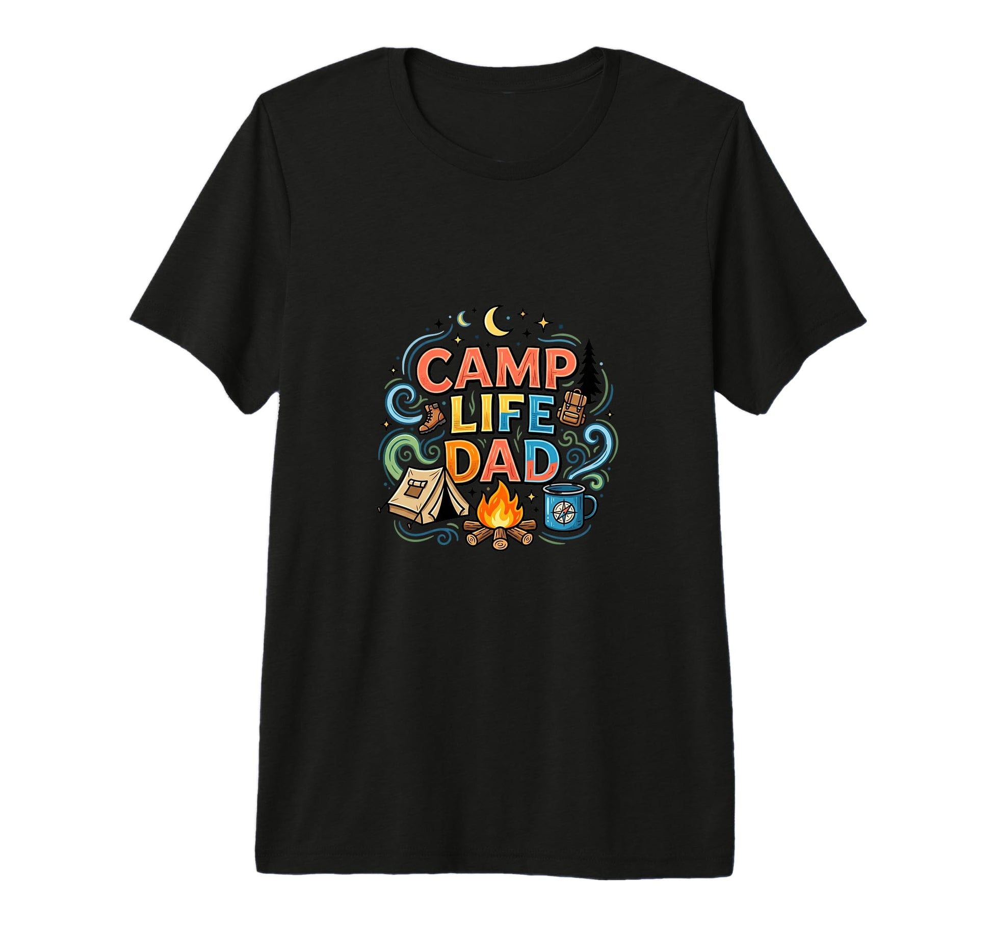 Mens Camp Life Dad Outdoor T-Shirt - Casual Everyday Wear for Adults - T-Shirt, Sweatshirt, Hoodie
