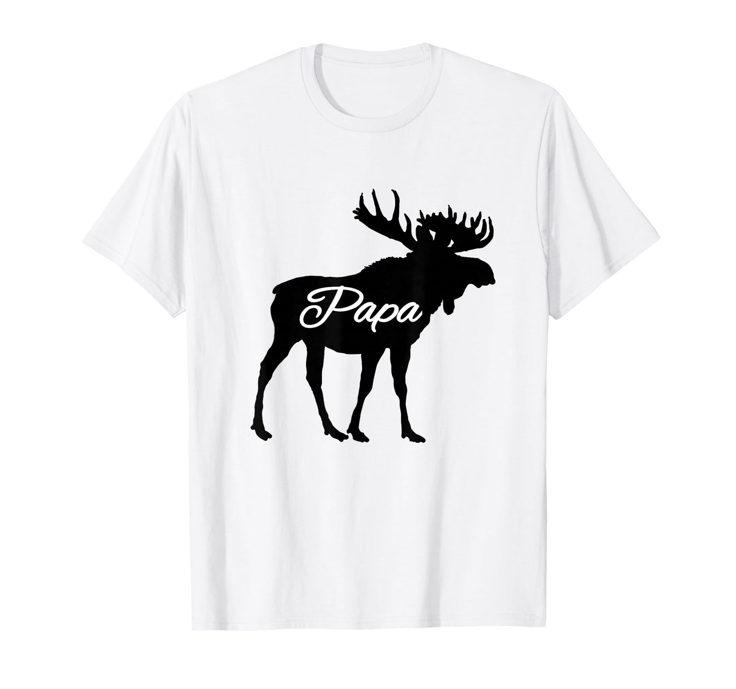 Mens Funny Papa Moose Fathers Day Dad T-Shirt - Custom Art Print Unisex - T-Shirt, Sweatshirt, Hoodie