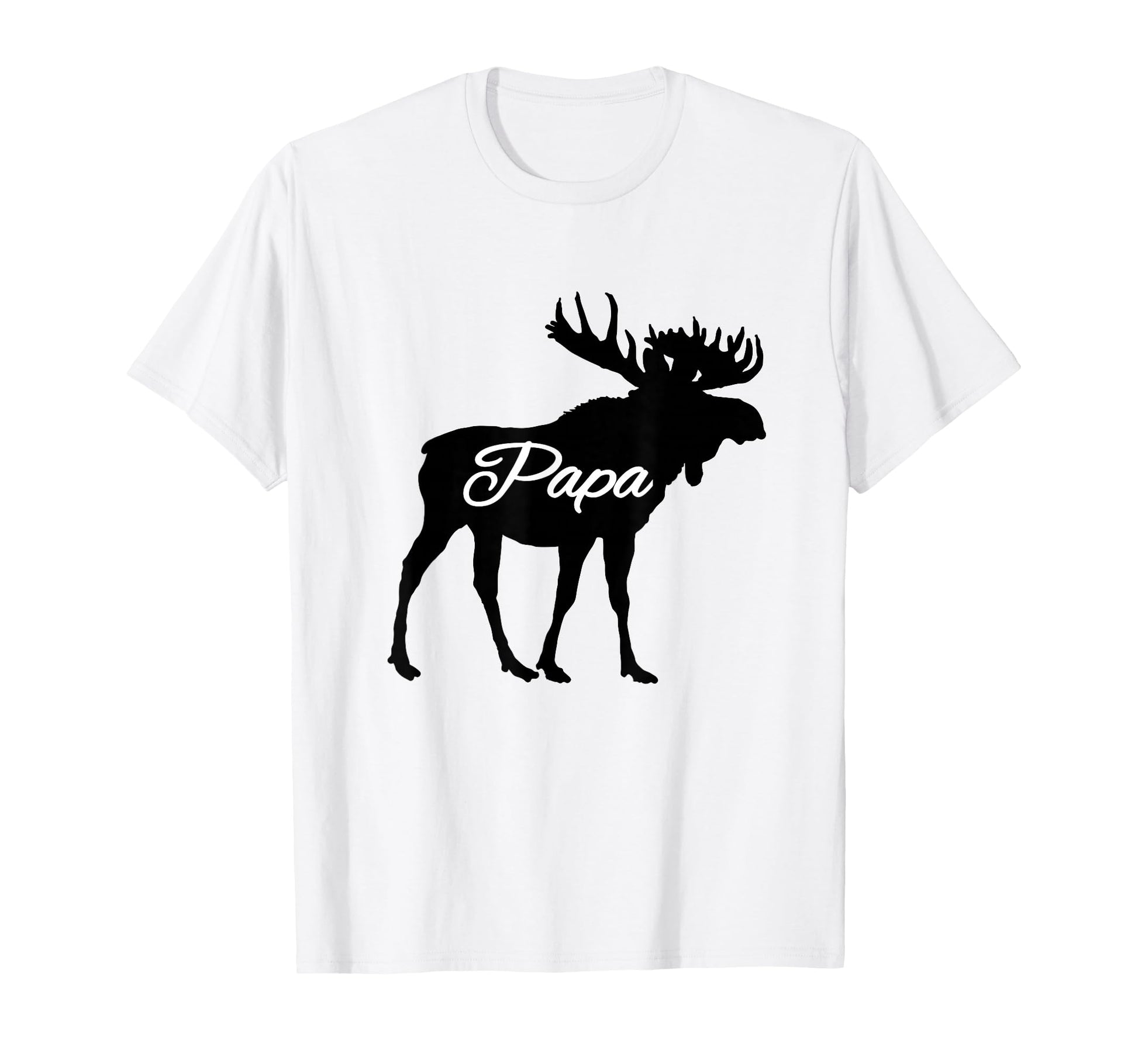 Mens Funny Papa Moose Fathers Day Dad T-Shirt - Custom Art Print Unisex - T-Shirt, Sweatshirt, Hoodie