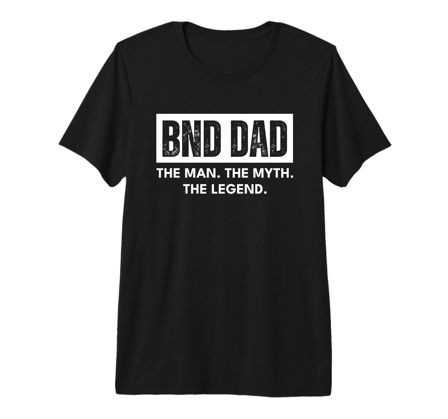 Mens Bass Drum Dad Dnb Myth Legend Tri T-Shirt - Minimalist Print Unisex - T-Shirt, Sweatshirt, Hoodie