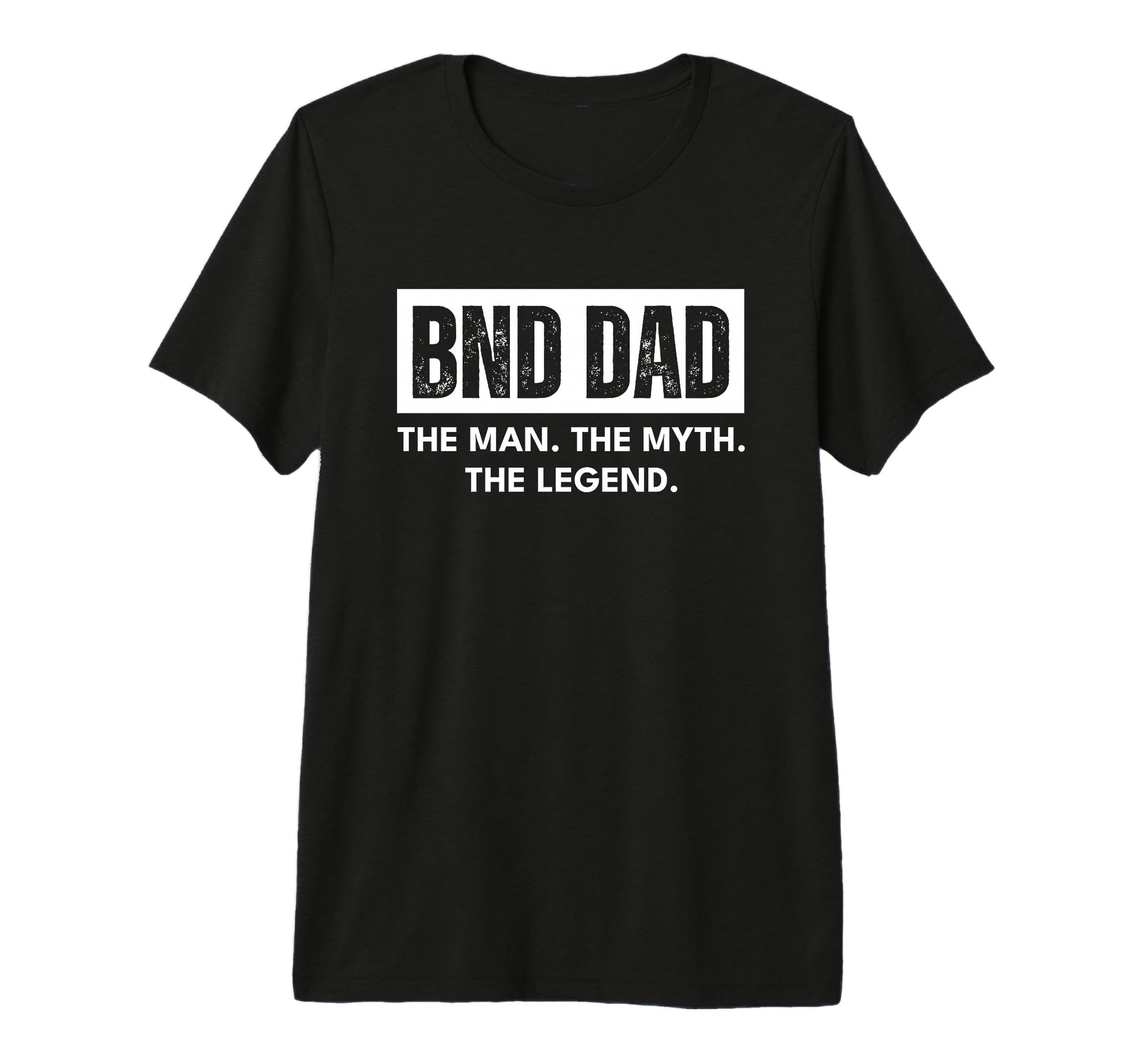 Mens Bass Drum Dad Dnb Myth Legend Tri T-Shirt - Minimalist Print Unisex - T-Shirt, Sweatshirt, Hoodie