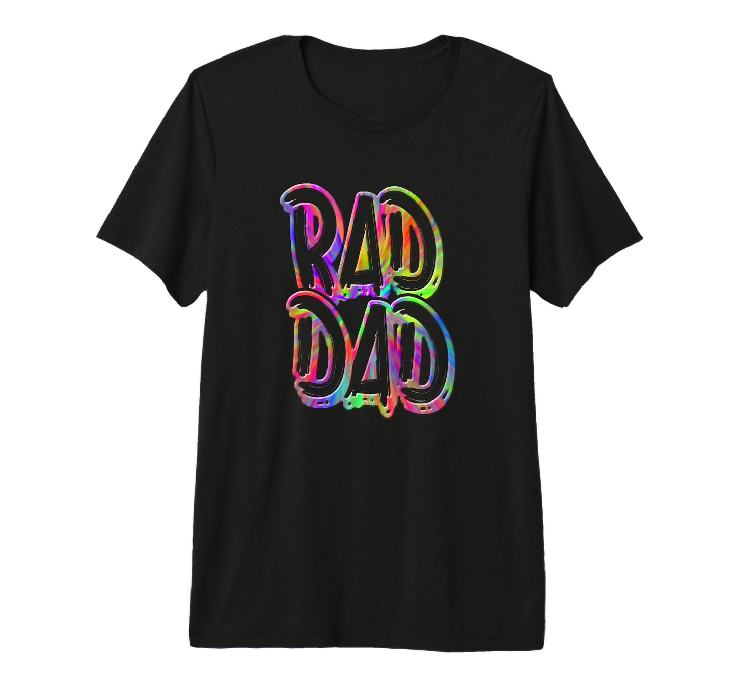Rad Dad Rad Dad Fathers Day Tri Blend T-Shirt - Trendy Graphic for Adults - T-Shirt, Sweatshirt, Hoodie