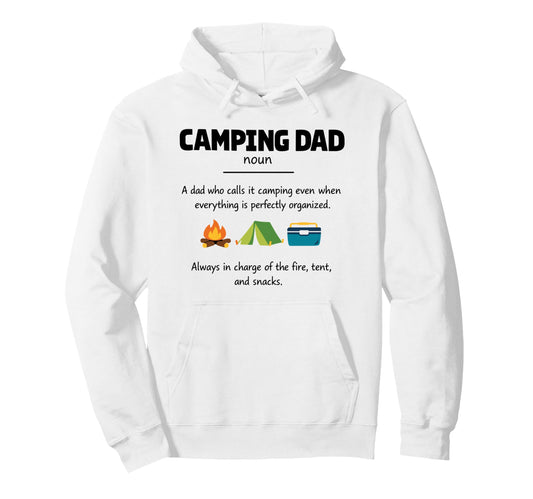 Camping Dad Definition Gifts Fathers Hoodie - Minimalist Print Men Women - T-Shirt, Sweatshirt, Hoodie