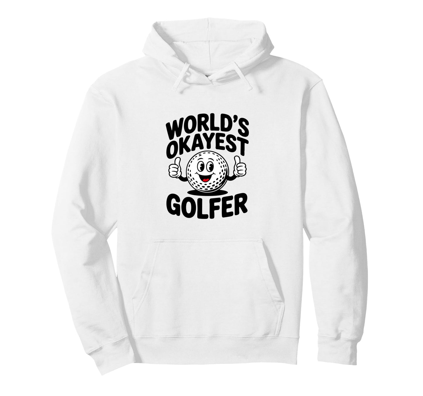 Worlds Okayest Golfer Ball Club Funny Hoodie - Aesthetic Graphic Men Women - T-Shirt, Sweatshirt, Hoodie