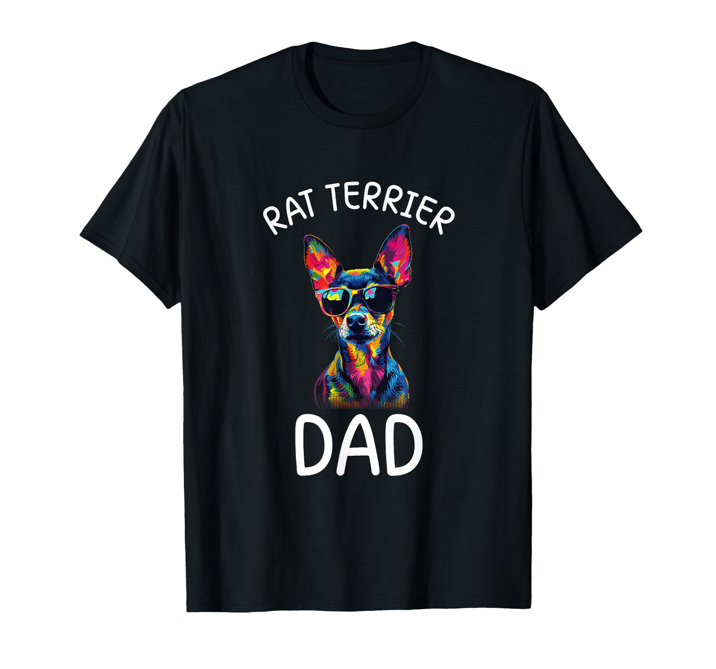 Rat Terrier Dad Pop Art Mens Rat T-Shirt - Minimalist Print Men Women - T-Shirt, Sweatshirt, Hoodie
