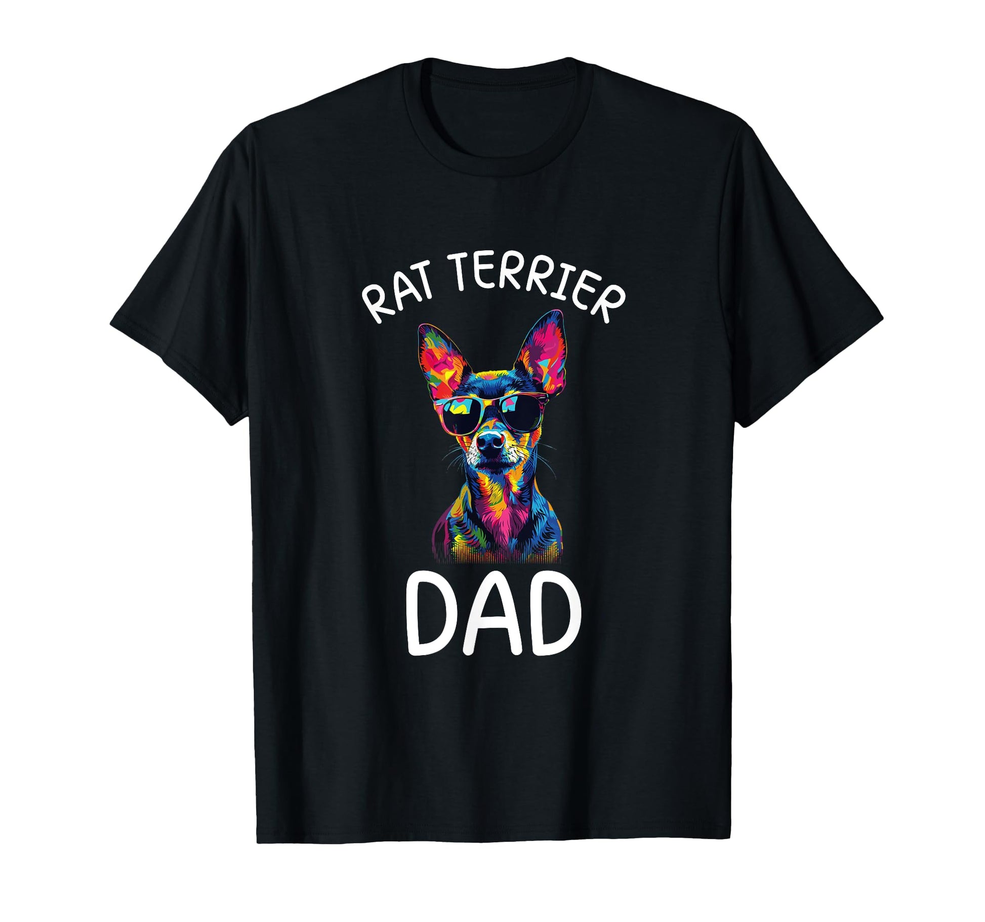 Rat Terrier Dad Pop Art Mens Rat T-Shirt - Minimalist Print Men Women - T-Shirt, Sweatshirt, Hoodie