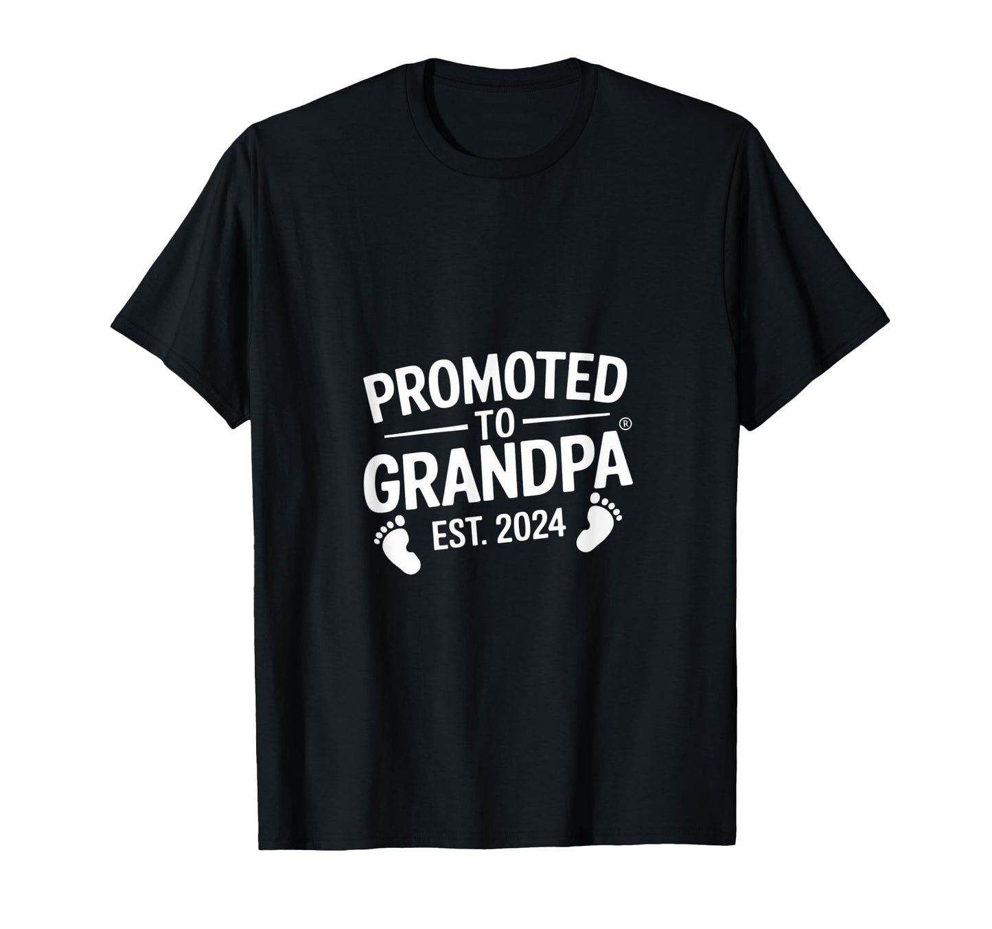 Promoted To Grandpa Est 2024 Grandparents T-Shirt - Novelty Apparel Unisex - T-Shirt, Sweatshirt, Hoodie