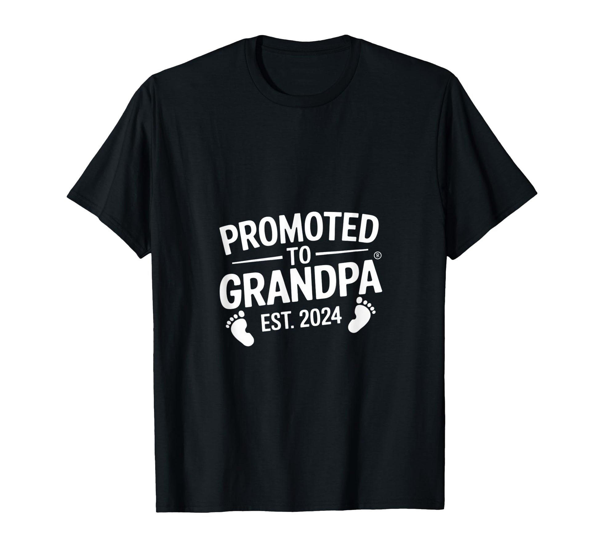 Promoted To Grandpa Est 2024 Grandparents T-Shirt - Novelty Apparel Unisex - T-Shirt, Sweatshirt, Hoodie