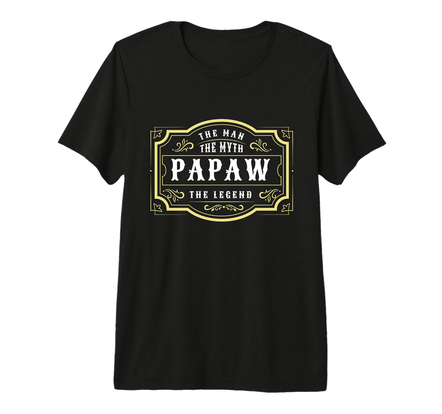 Mens Papaw Myth Legend Dad Grandpa Tri T-Shirt - Unique Graphic Men Women - T-Shirt, Sweatshirt, Hoodie