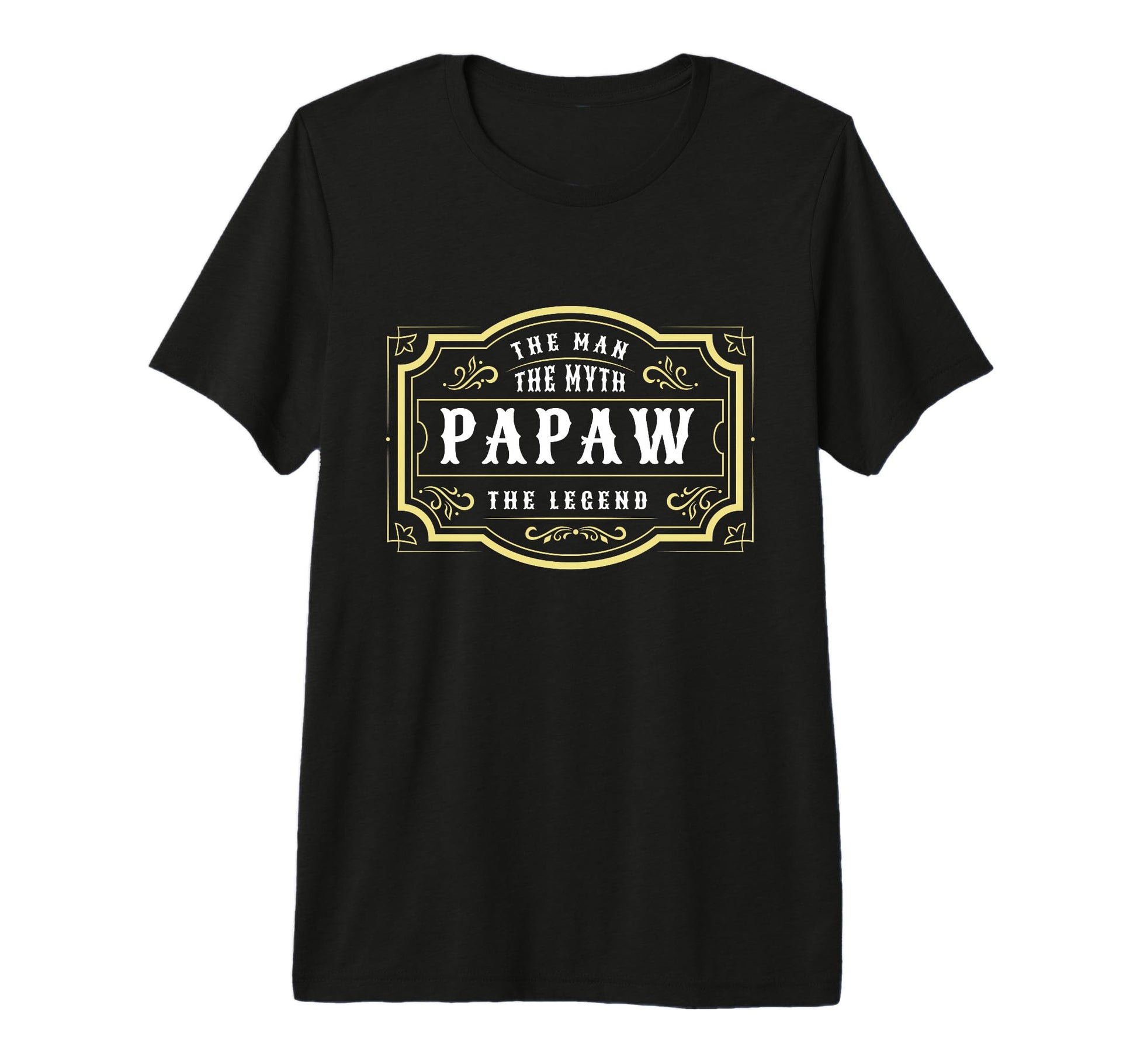 Mens Papaw Myth Legend Dad Grandpa Tri T-Shirt - Unique Graphic Men Women - T-Shirt, Sweatshirt, Hoodie