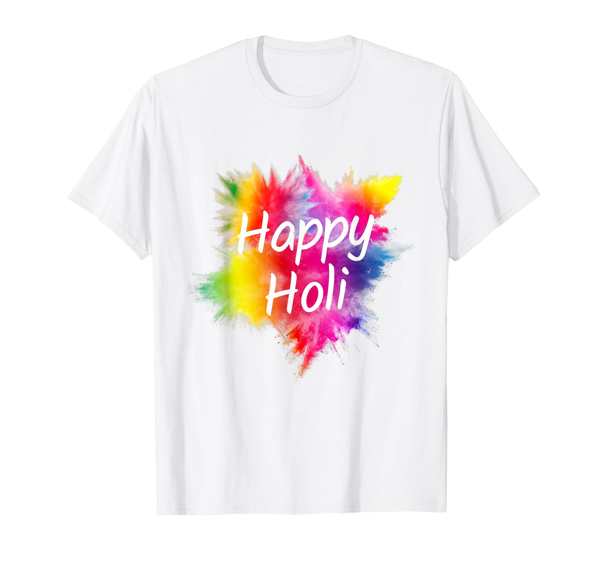 Happy Holi Indian Celebration Colors T-Shirt - Custom Art Print Men Women - T-Shirt, Sweatshirt, Hoodie