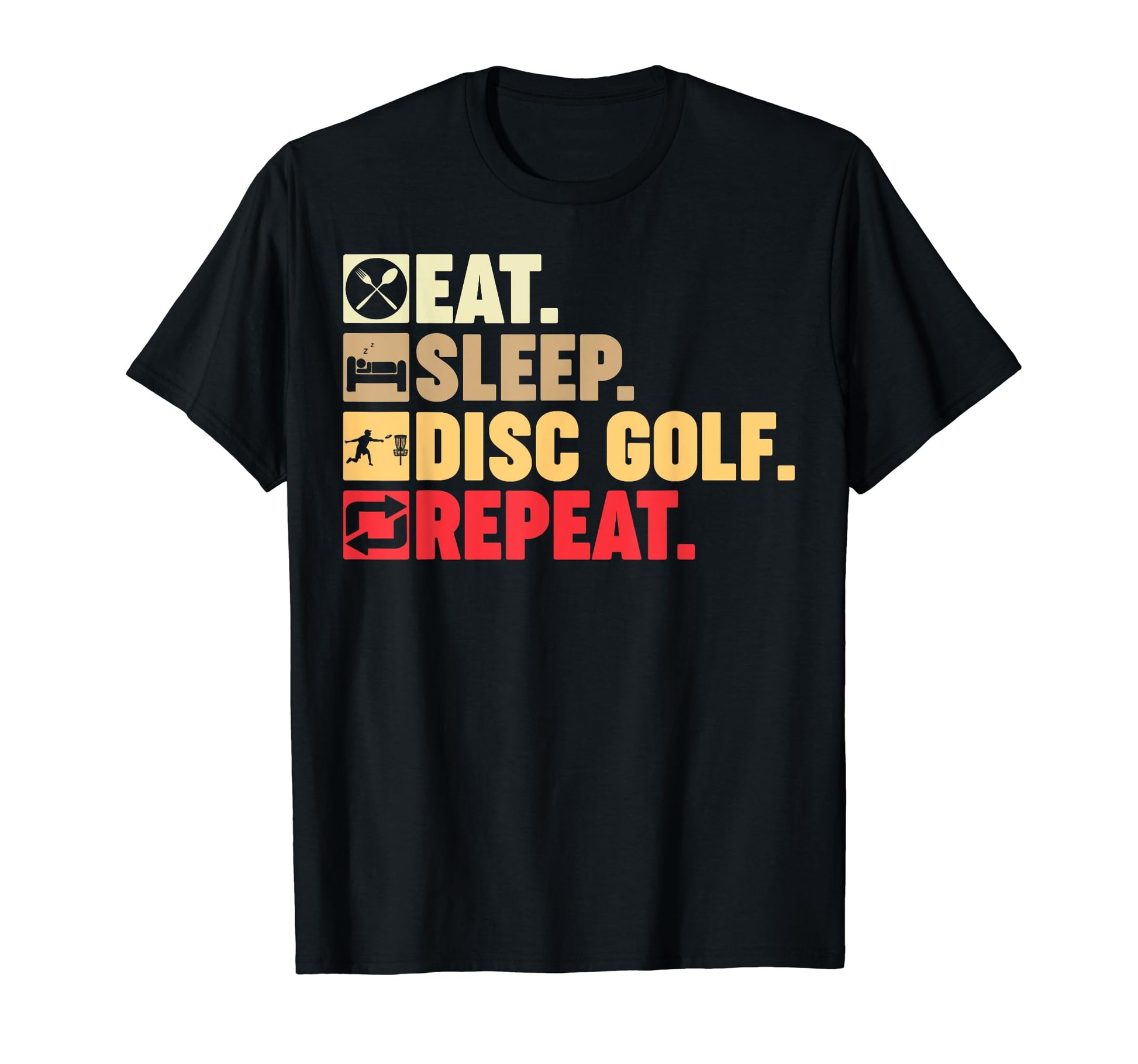 Eat Sleep Disc Golf Repeat Grandpa T-Shirt - Minimalist Print for Adults - T-Shirt, Sweatshirt, Hoodie