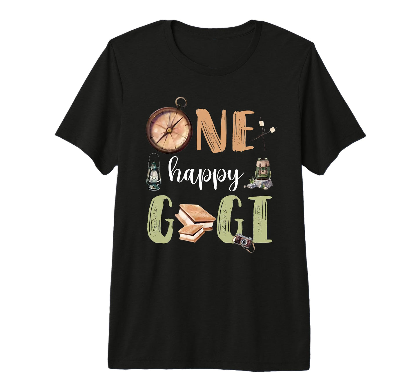One Happy Gigi Camper 1St Birthday Smore T-Shirt - Novelty Apparel Unisex - T-Shirt, Sweatshirt, Hoodie