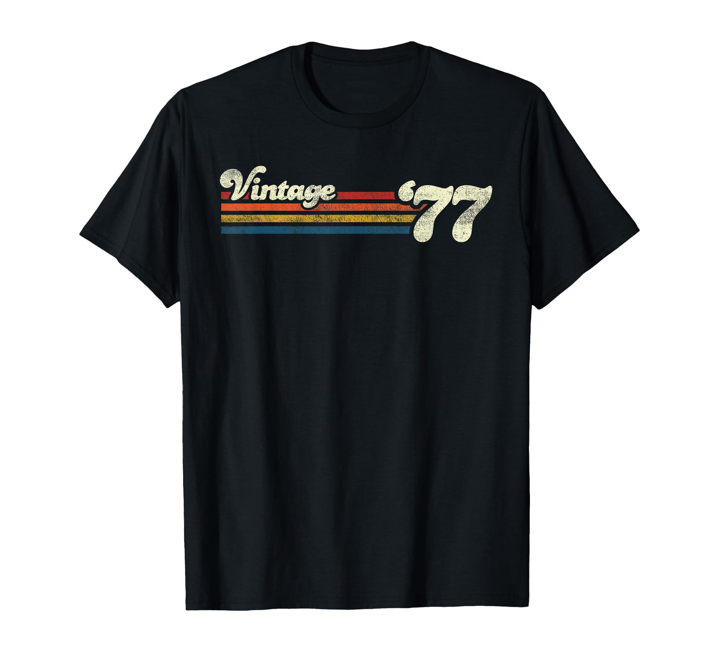 1977 Chest Stripe Birthday T-Shirt - Trendy Graphic Unisex - T-Shirt, Sweatshirt, Hoodie