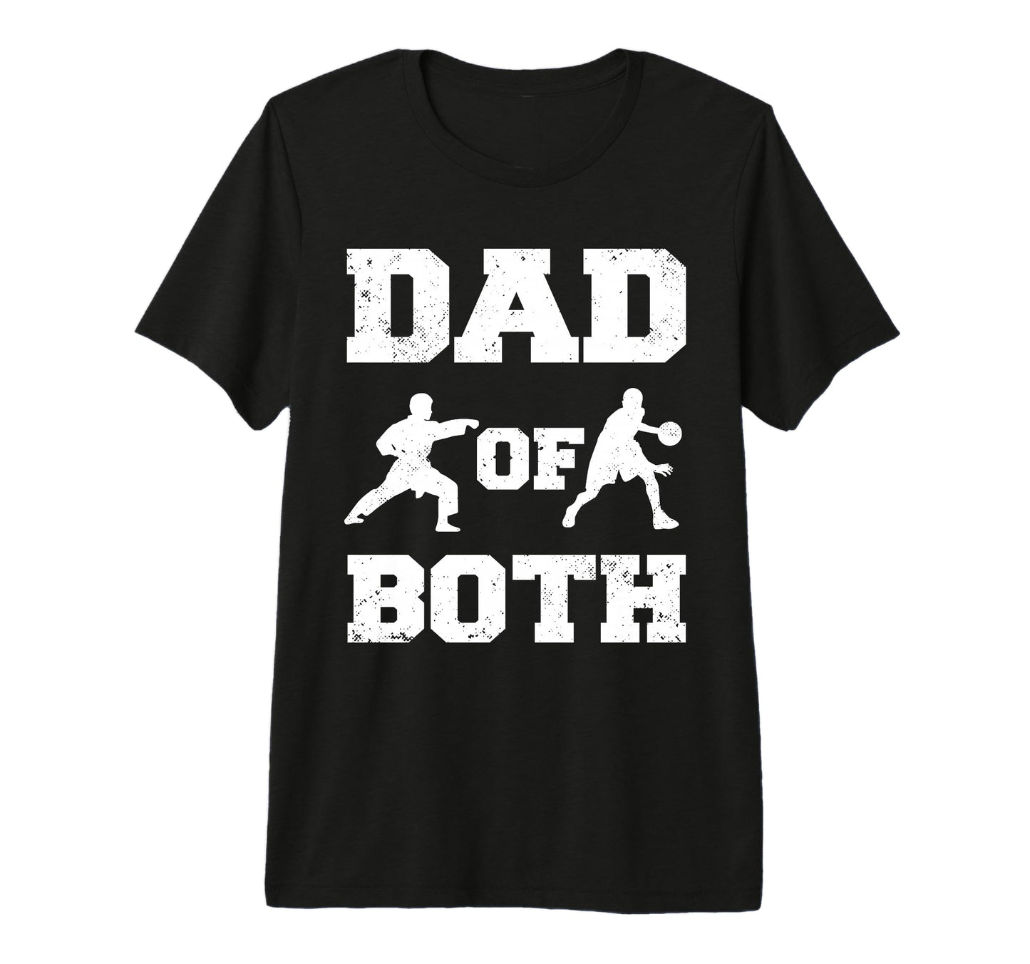 Mens Dad Both Funny Karate Basketball Dad T-Shirt - Graphic Print Unisex - T-Shirt, Sweatshirt, Hoodie