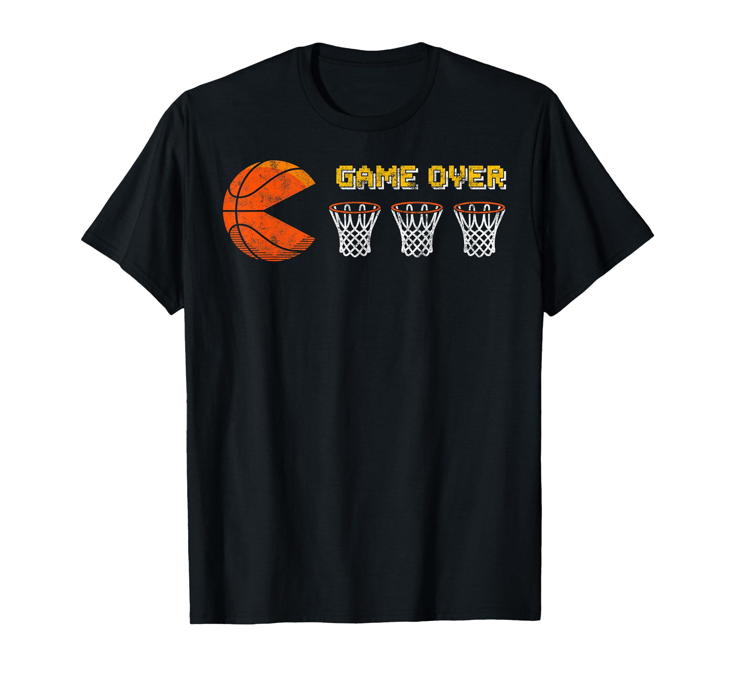 Game Over Ball Eat Baskets T-Shirt - Fun Novelty Design Men Women - T-Shirt, Sweatshirt, Hoodie