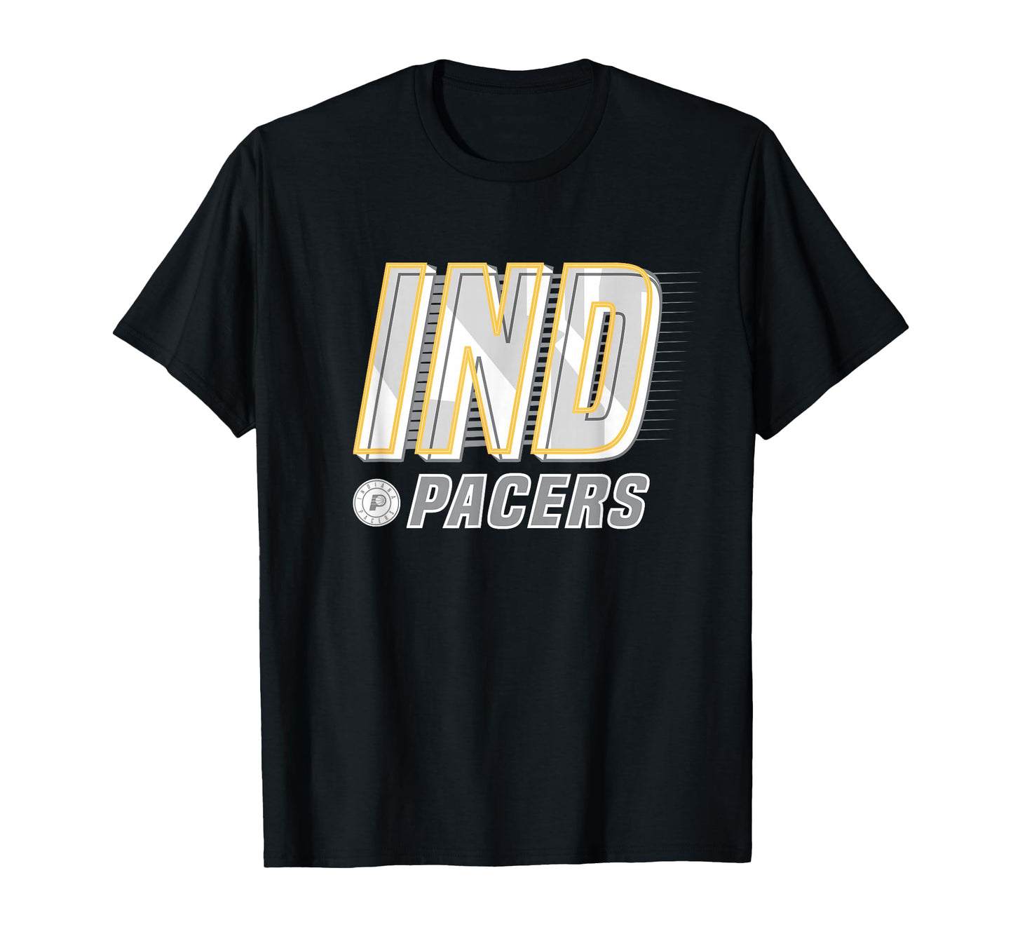 Nba Indiana Pacers Type Stack Logo T-Shirt - Novelty Apparel for Adults - T-Shirt, Sweatshirt, Hoodie