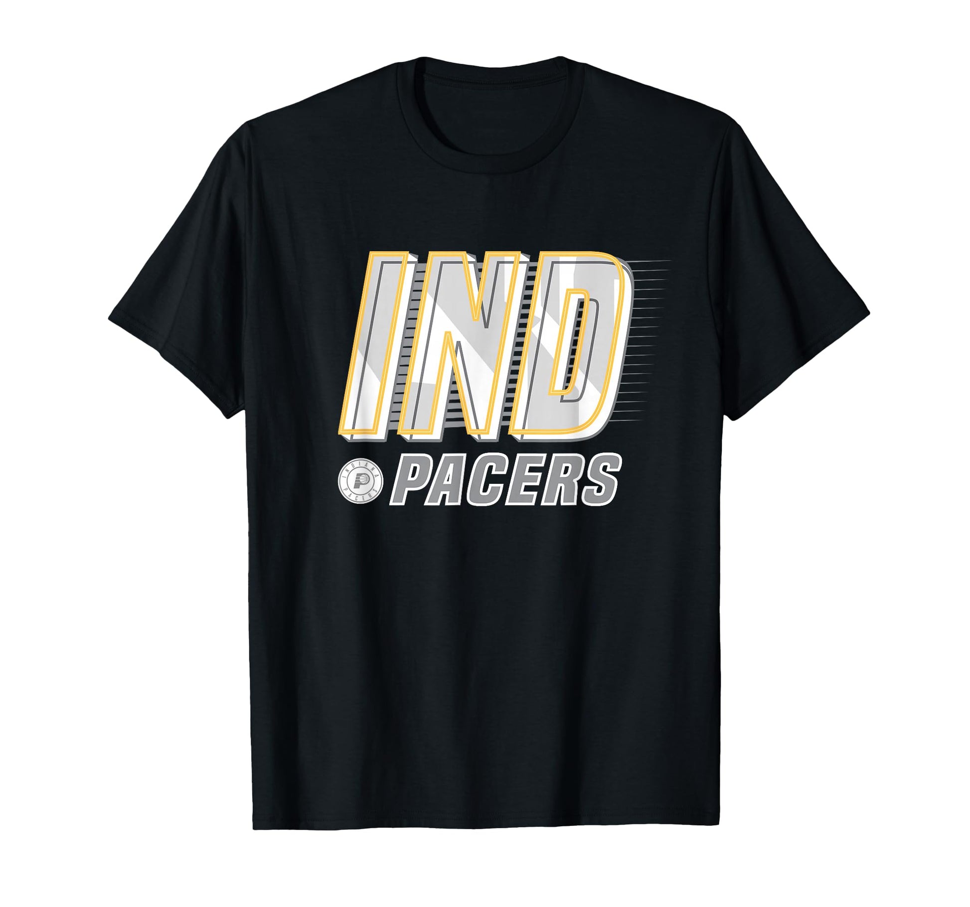 Nba Indiana Pacers Type Stack Logo T-Shirt - Novelty Apparel for Adults - T-Shirt, Sweatshirt, Hoodie