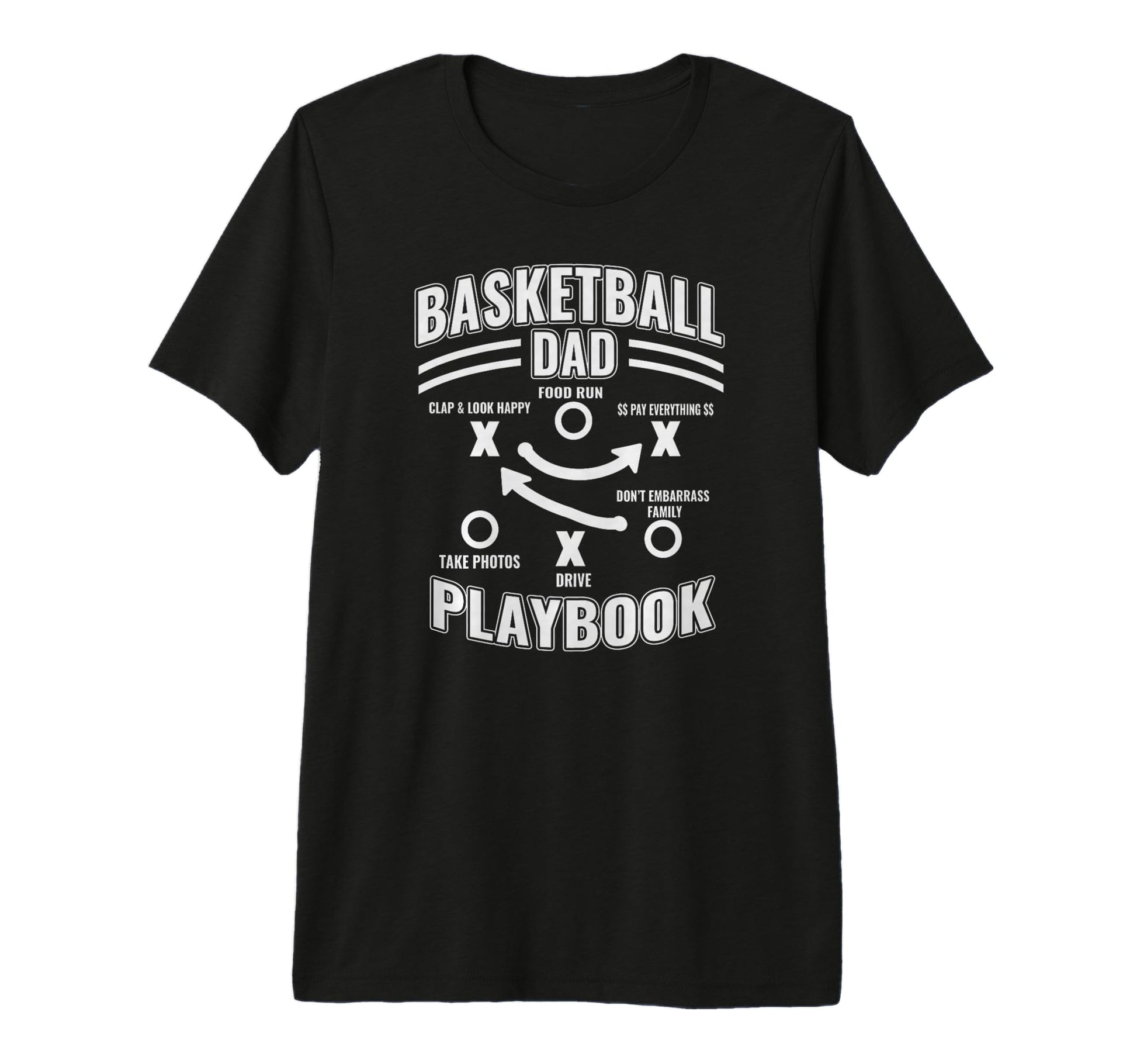 Basketball Dad Playbook Proud Sports T-Shirt - Trendy Graphic Unisex - T-Shirt, Sweatshirt, Hoodie