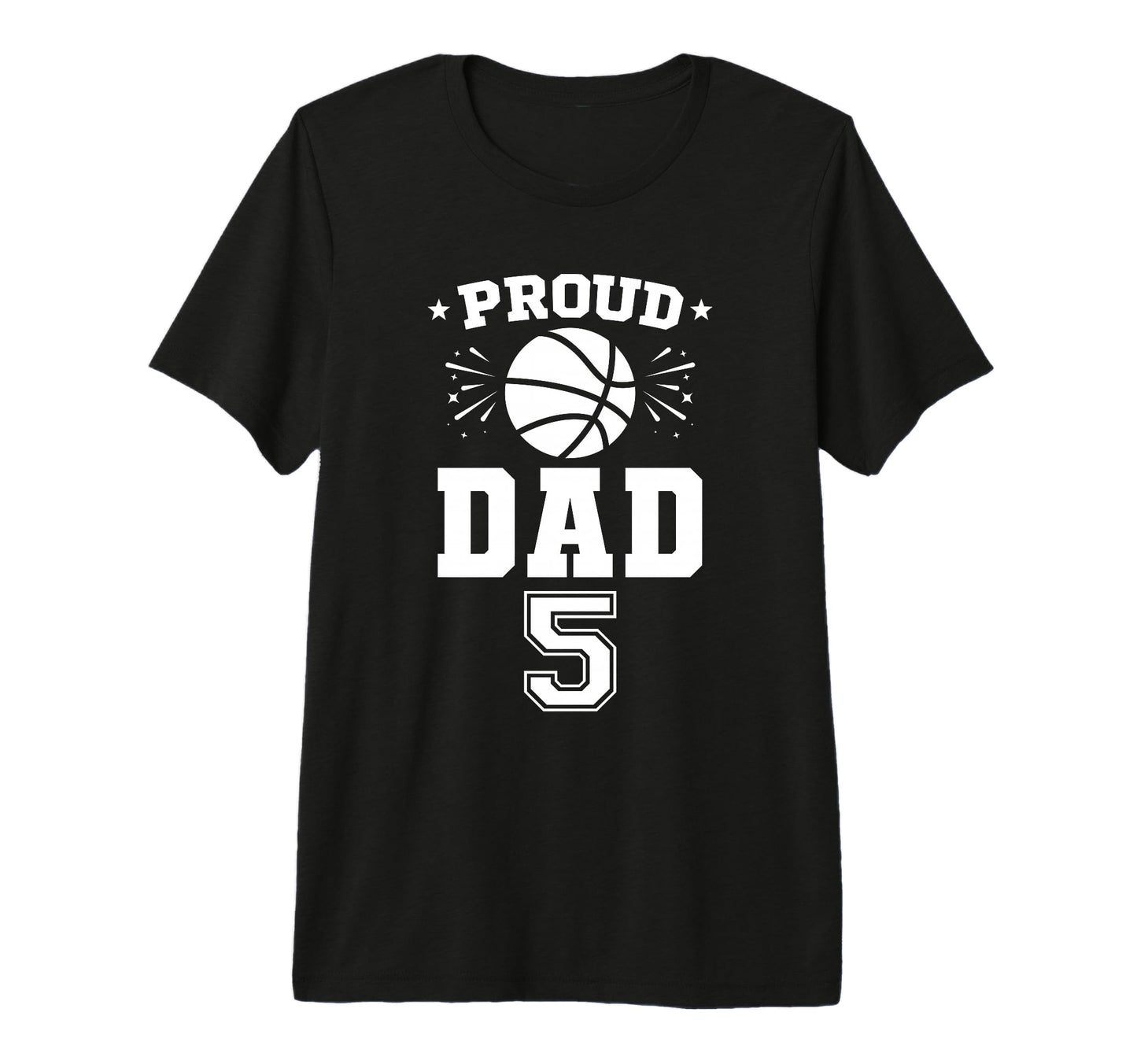 Proud Basketball Dad Number 5 T-Shirt - Aesthetic Graphic for Adults - T-Shirt, Sweatshirt, Hoodie