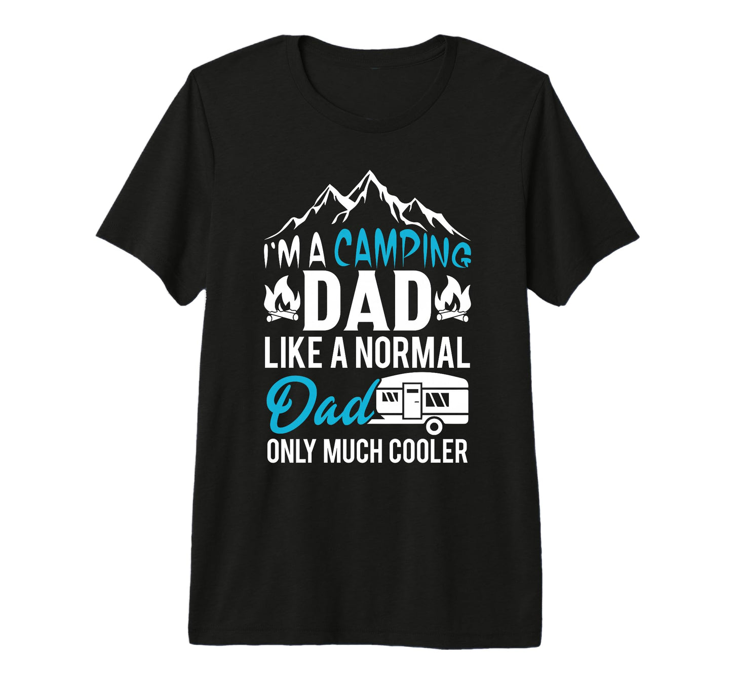 Camping Dad Mountain Outdoor Proud T-Shirt - Custom Art Print Unisex - T-Shirt, Sweatshirt, Hoodie