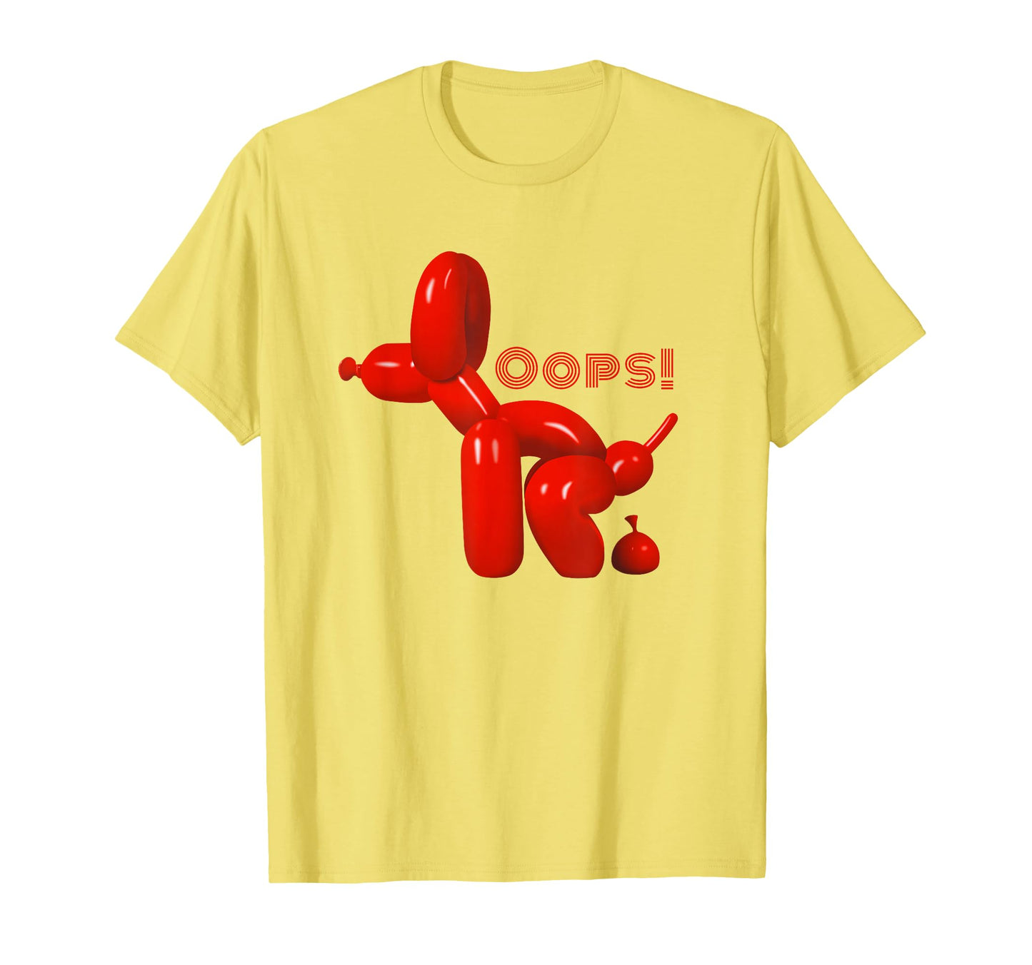 Oops Pop Art Balloon Dog Pooping T-Shirt - Fun Novelty Design Men Women - T-Shirt, Sweatshirt, Hoodie