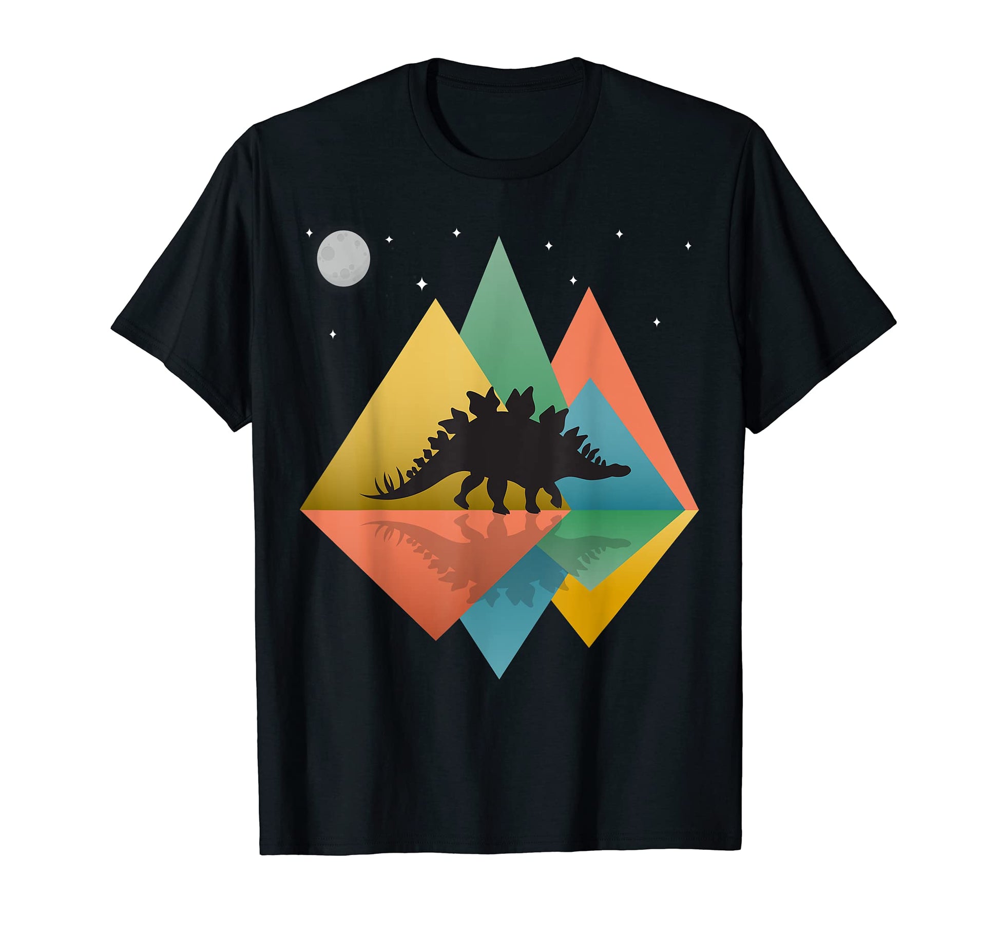 Stegosaurus Dinosaur Fan Mountains Pop T-Shirt - Custom Art Print Unisex - T-Shirt, Sweatshirt, Hoodie